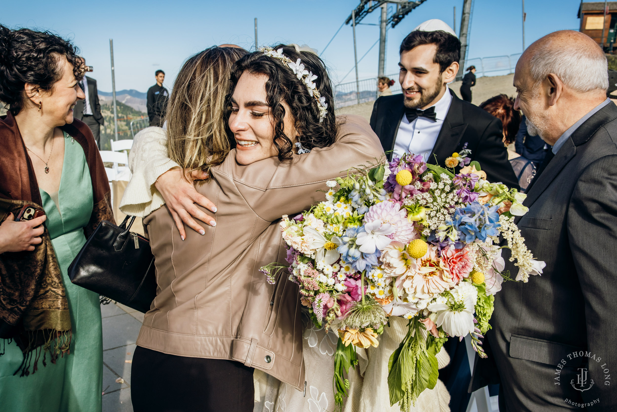 Crystal Mountain Jewish wedding by Seattle wedding photographer James Thomas Long Photography