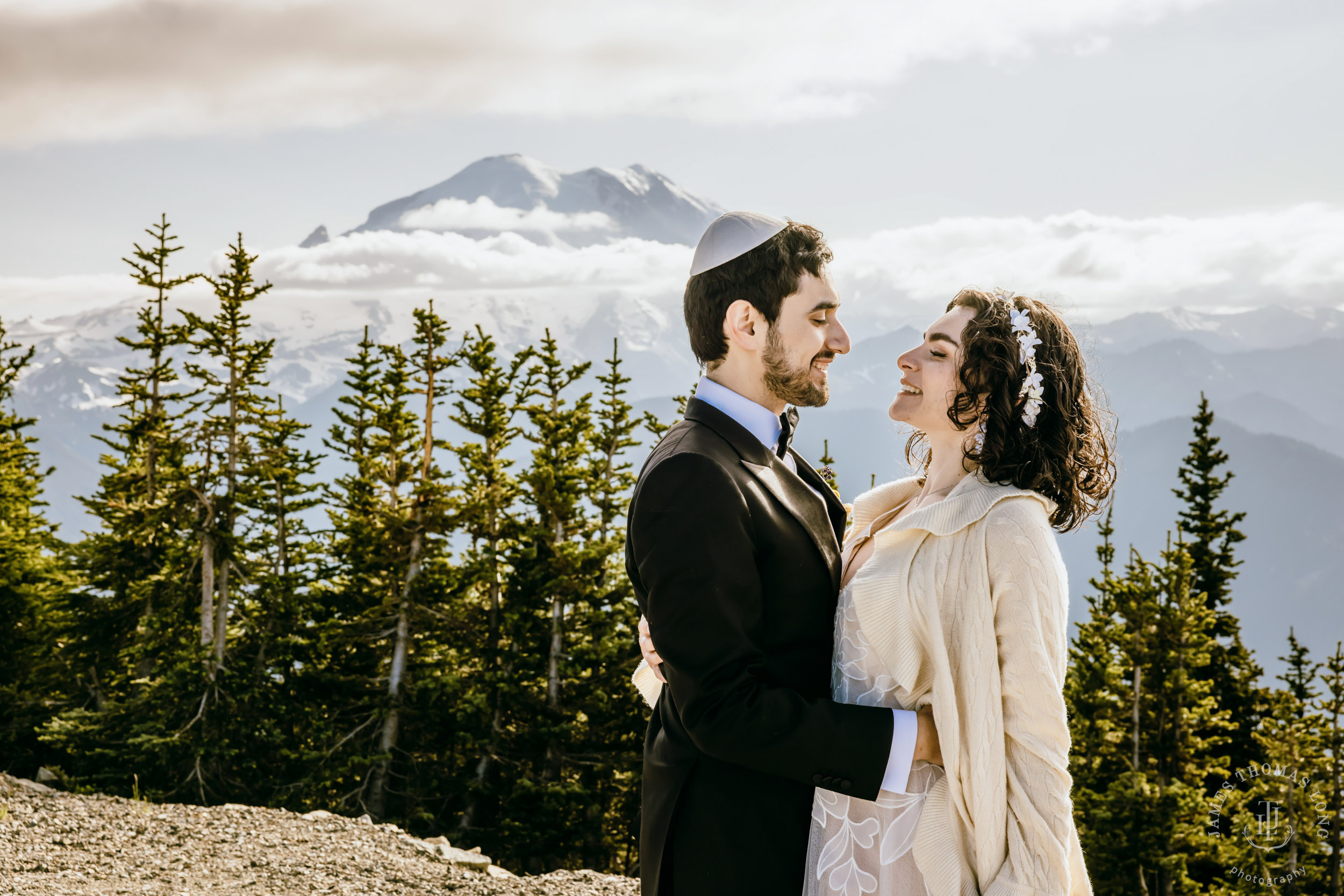 Crystal Mountain Jewish wedding by Seattle wedding photographer James Thomas Long Photography