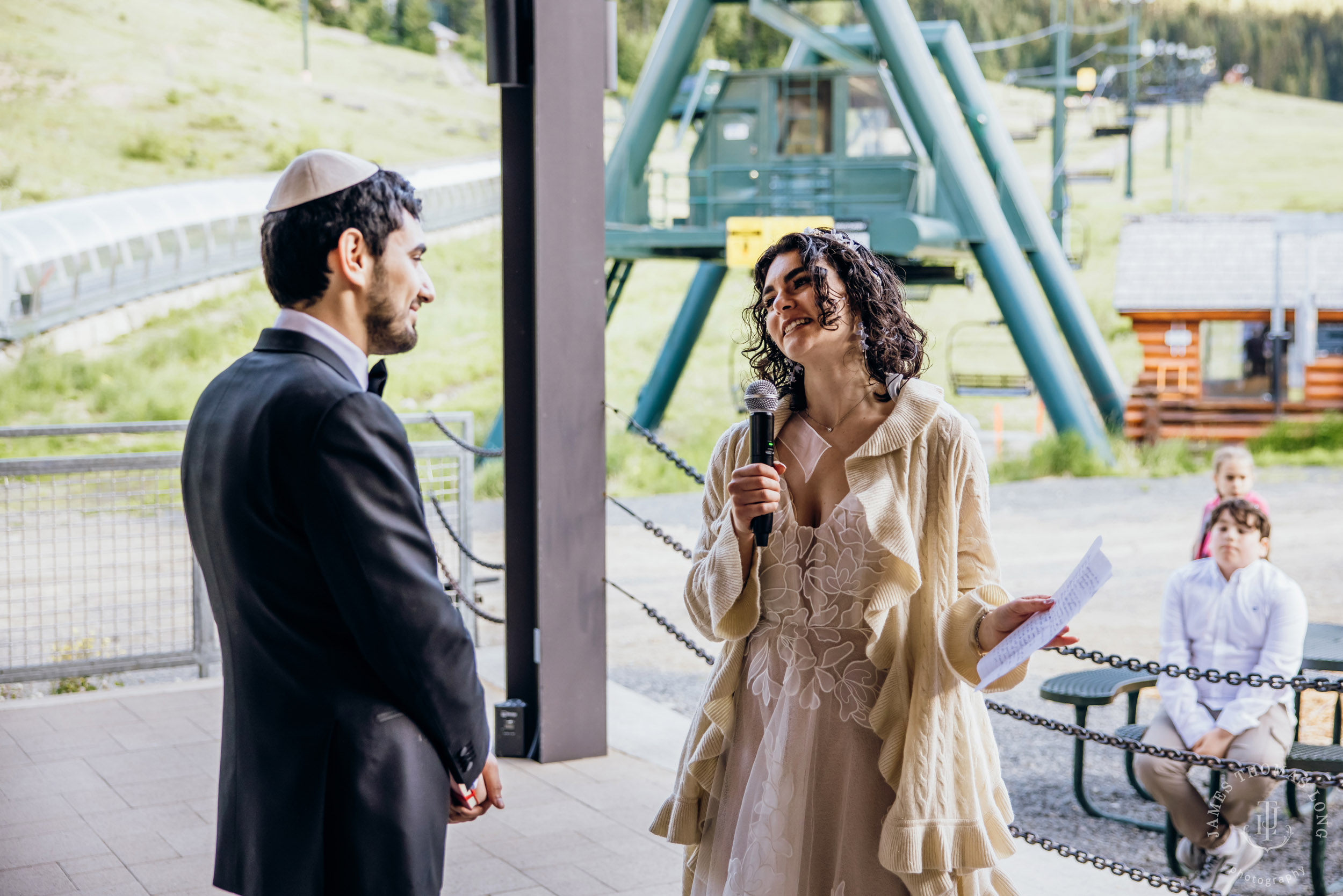 Crystal Mountain Jewish wedding by Seattle wedding photographer James Thomas Long Photography