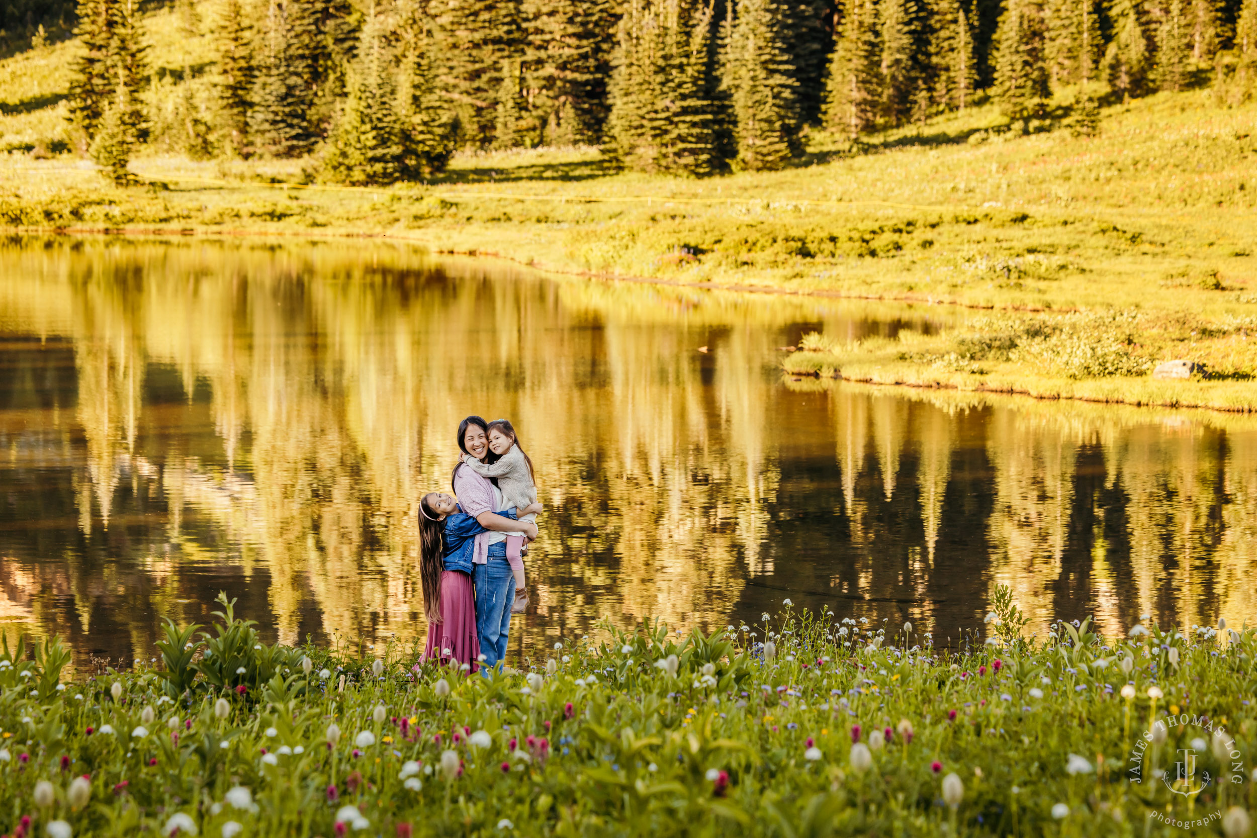 Mount Rainier family of five photography session by Seattle family photographer James Thomas Long Photography