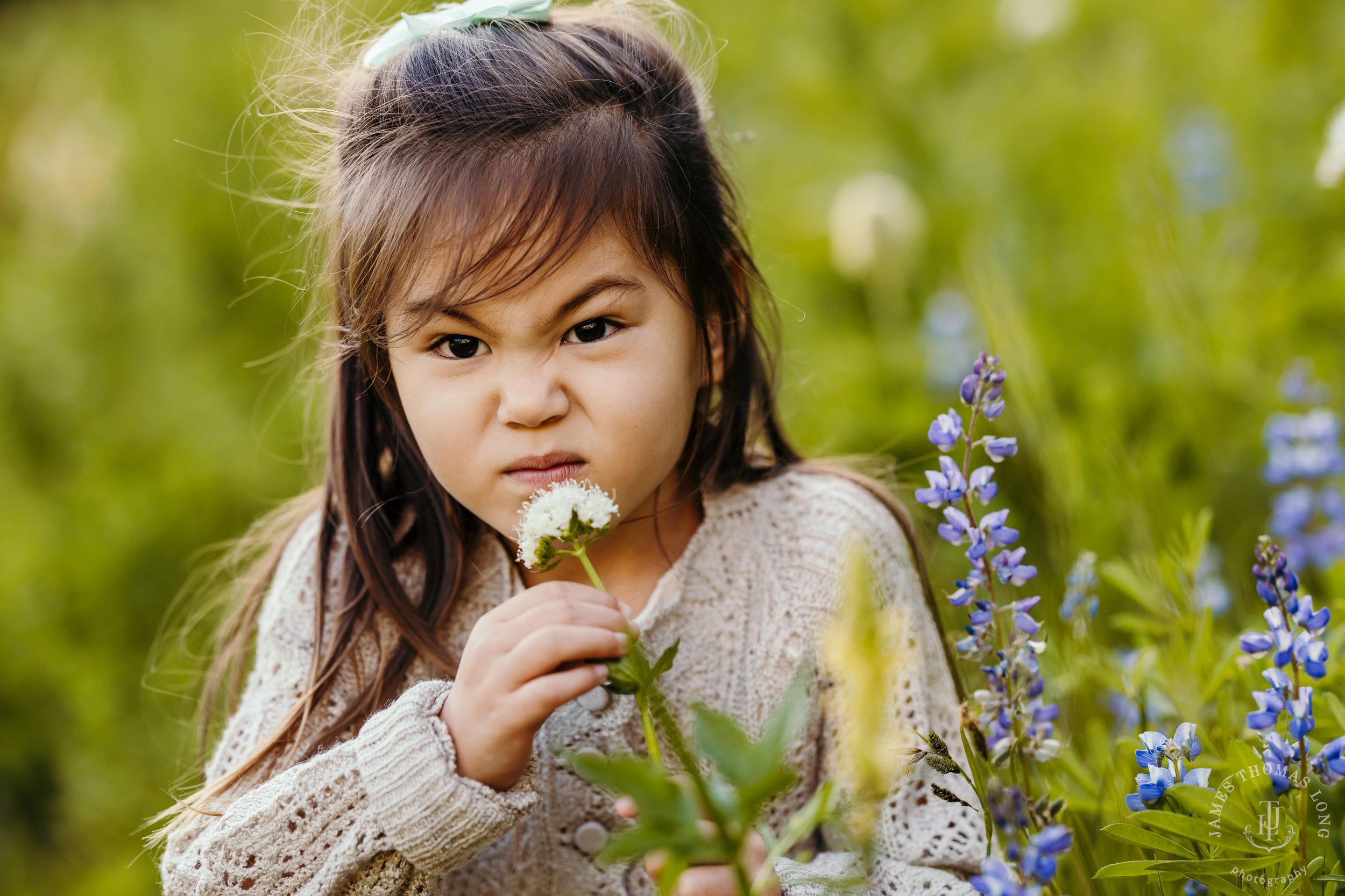 Mount Rainier family of five photography session by Seattle family photographer James Thomas Long Photography