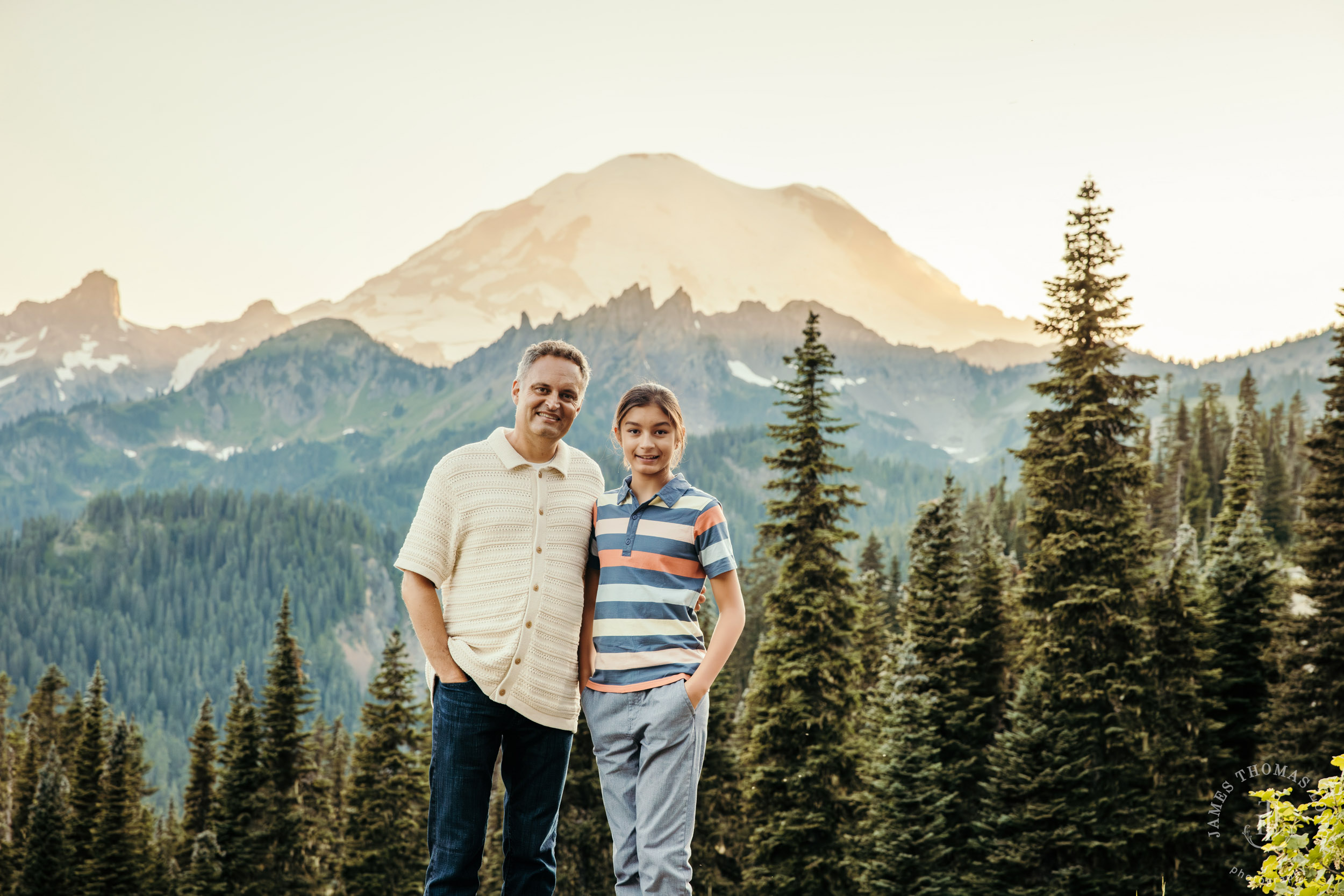 Mount Rainier family of five photography session by Seattle family photographer James Thomas Long Photography