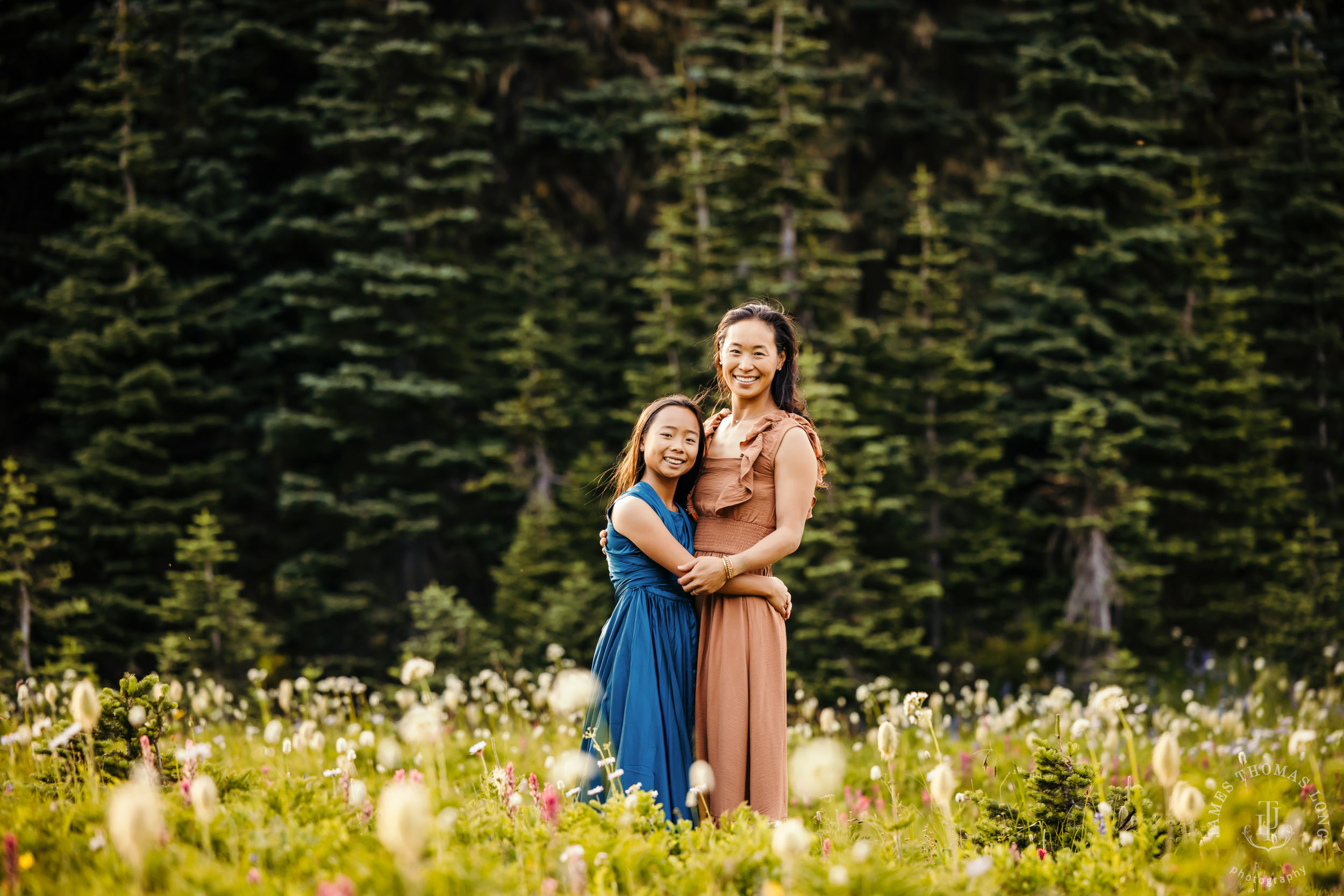 Mount Rainier family of four photography session by Seattle family photographer James Thomas Long Photography
