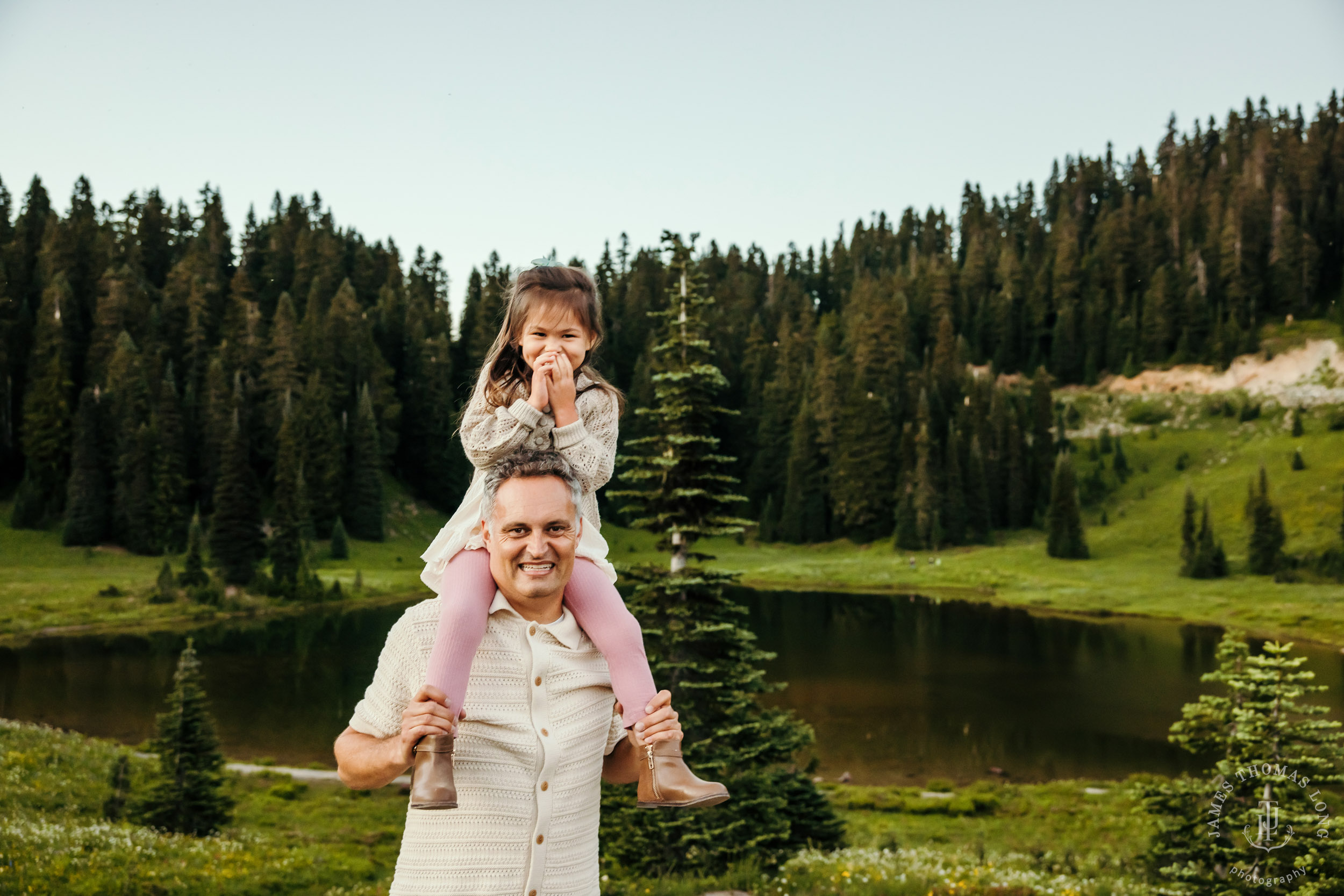 Mount Rainier family of five photography session by Seattle family photographer James Thomas Long Photography
