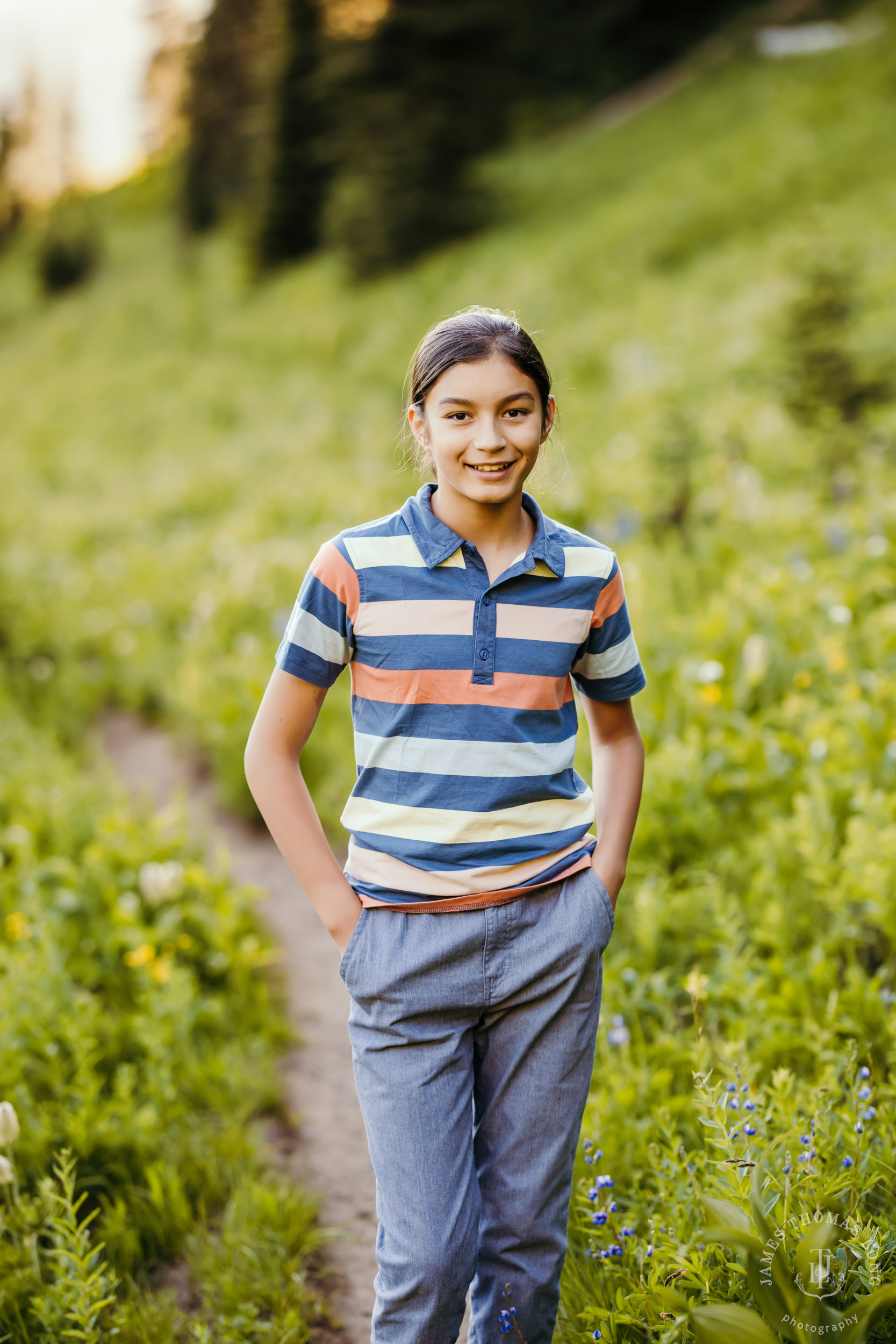 Mount Rainier family of five photography session by Seattle family photographer James Thomas Long Photography