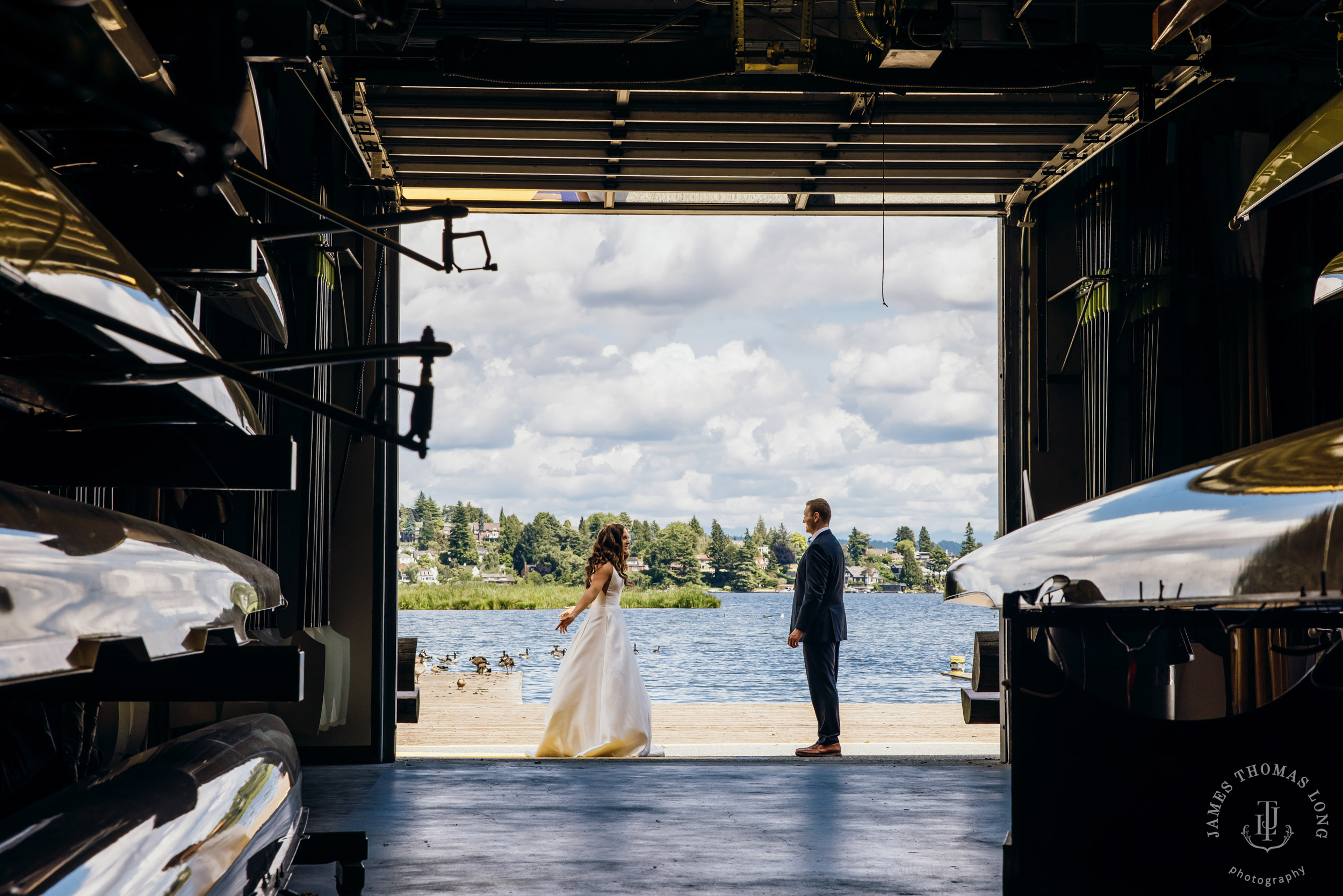 Wisteria Hall Washington Arboretum and Conibear Shellhouse wedding by Seattle wedding photographer James Thomas Long Photography