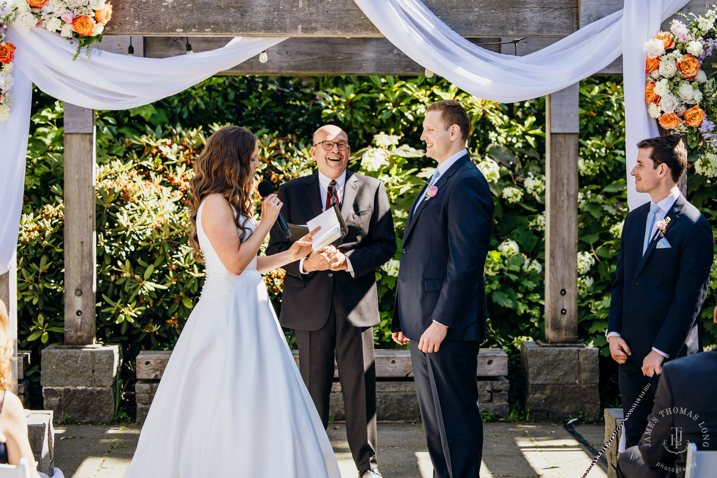 Wisteria Hall Washington Arboretum and Conibear Shellhouse wedding by Seattle wedding photographer James Thomas Long Photography