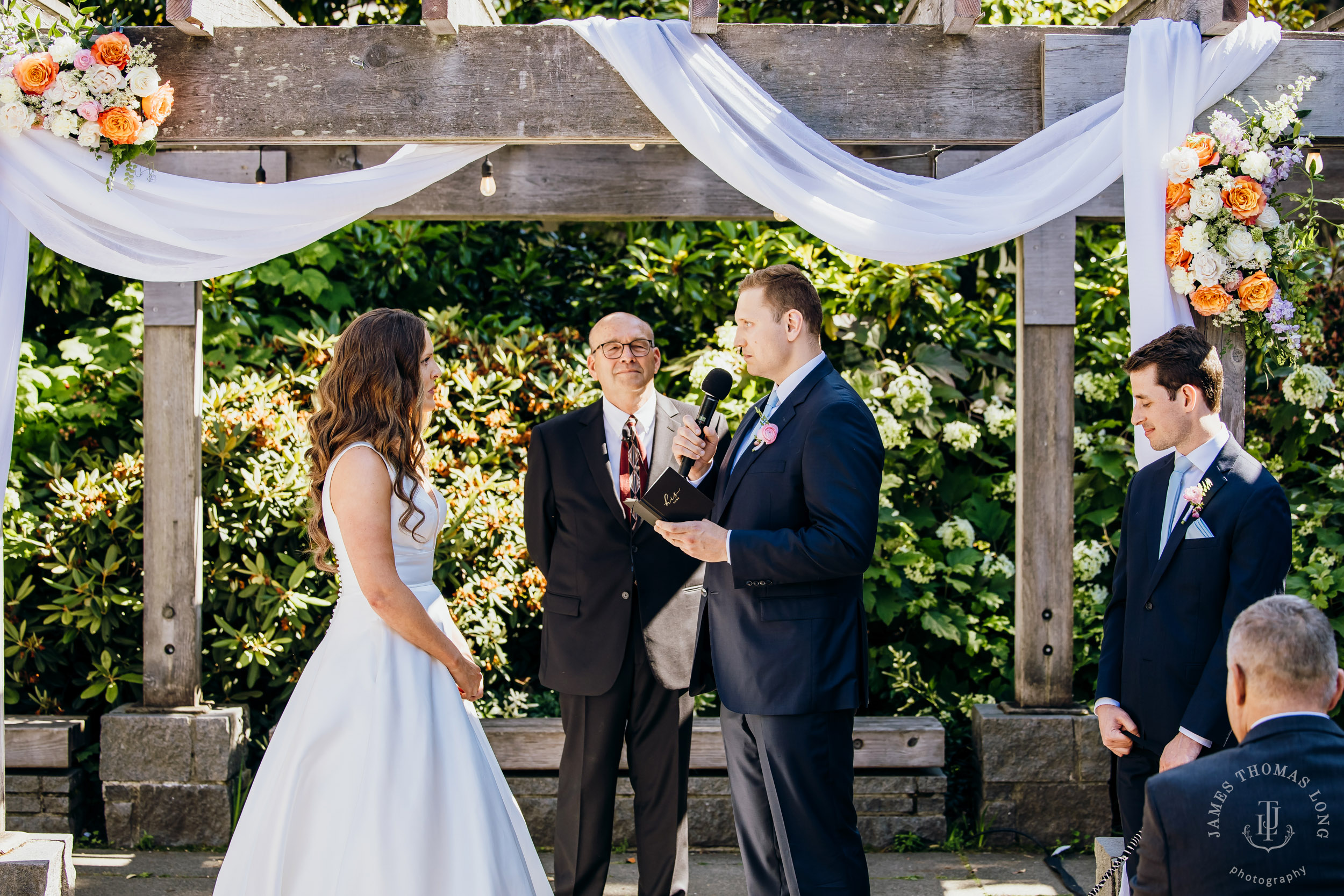 Wisteria Hall Washington Arboretum and Conibear Shellhouse wedding by Seattle wedding photographer James Thomas Long Photography
