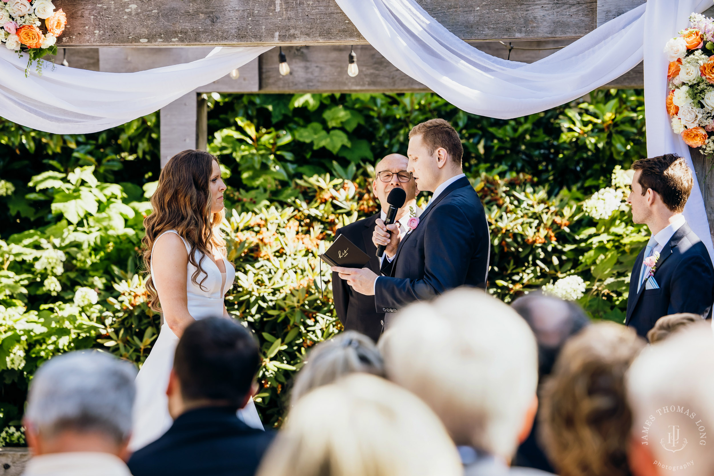 Wisteria Hall Washington Arboretum and Conibear Shellhouse wedding by Seattle wedding photographer James Thomas Long Photography