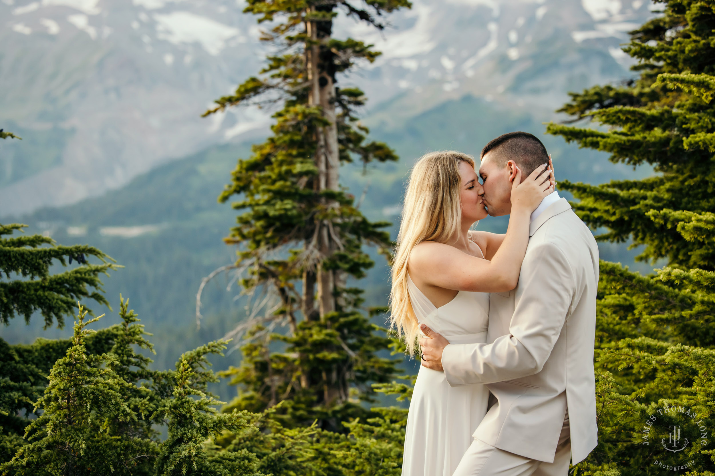 Mount Rainier adventure post-wedding by Seattle adventure wedding photographer James Thomas Long Photography