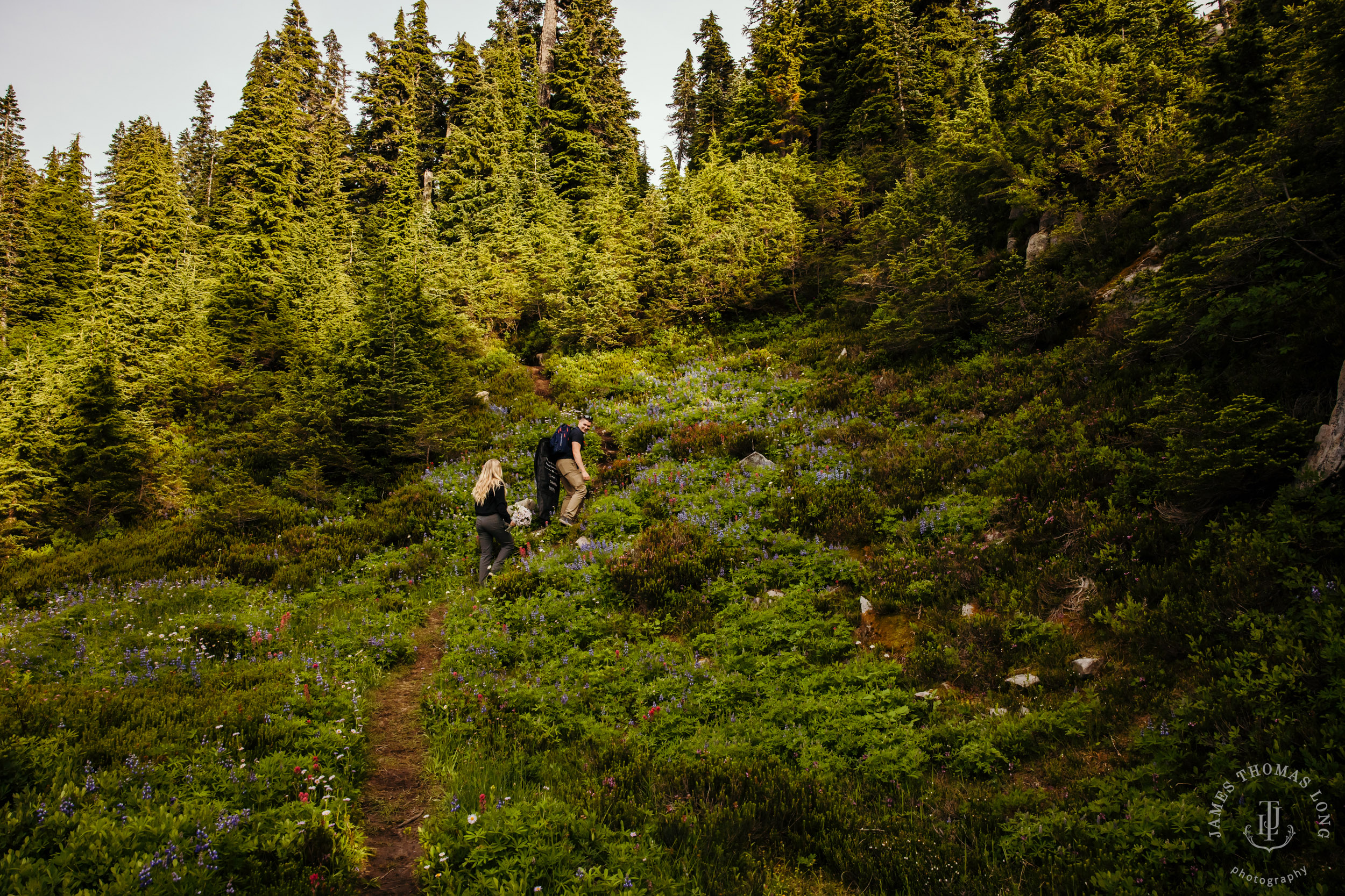 Mount Rainier adventure post-wedding by Seattle adventure wedding photographer James Thomas Long Photography