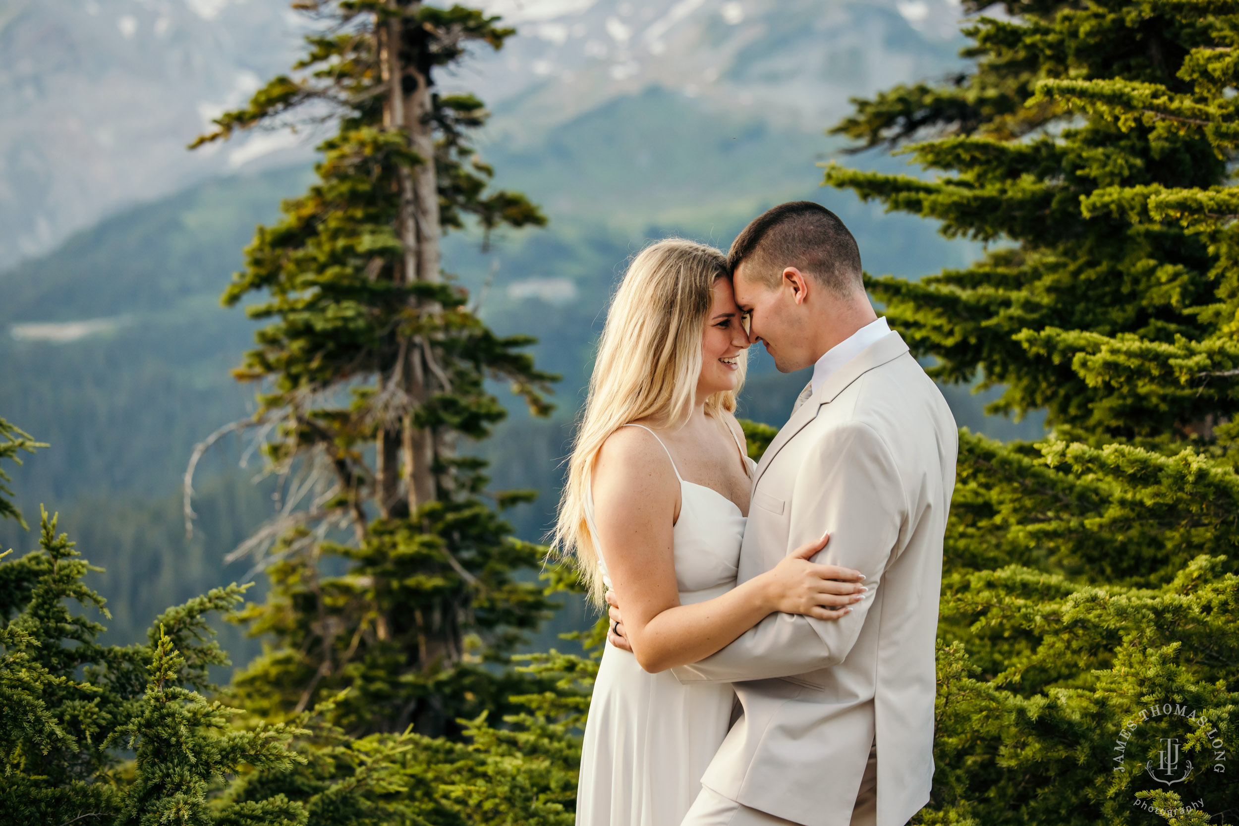 Mount Rainier adventure post-wedding by Seattle adventure wedding photographer James Thomas Long Photography