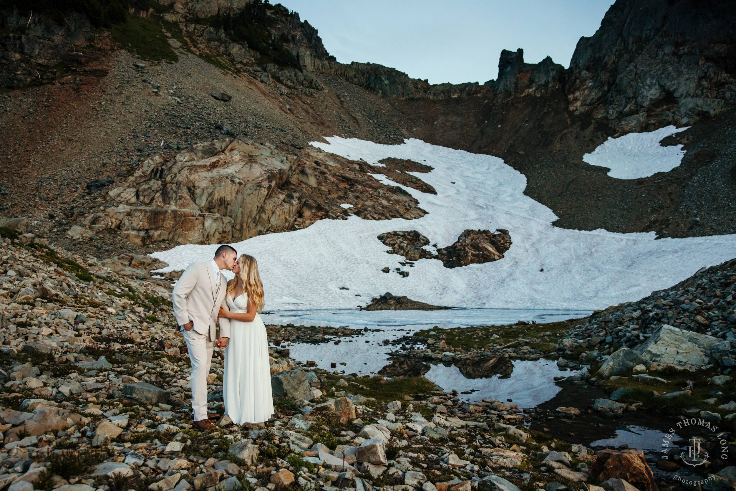 Mount Rainier adventure post-wedding by Seattle adventure wedding photographer James Thomas Long Photography