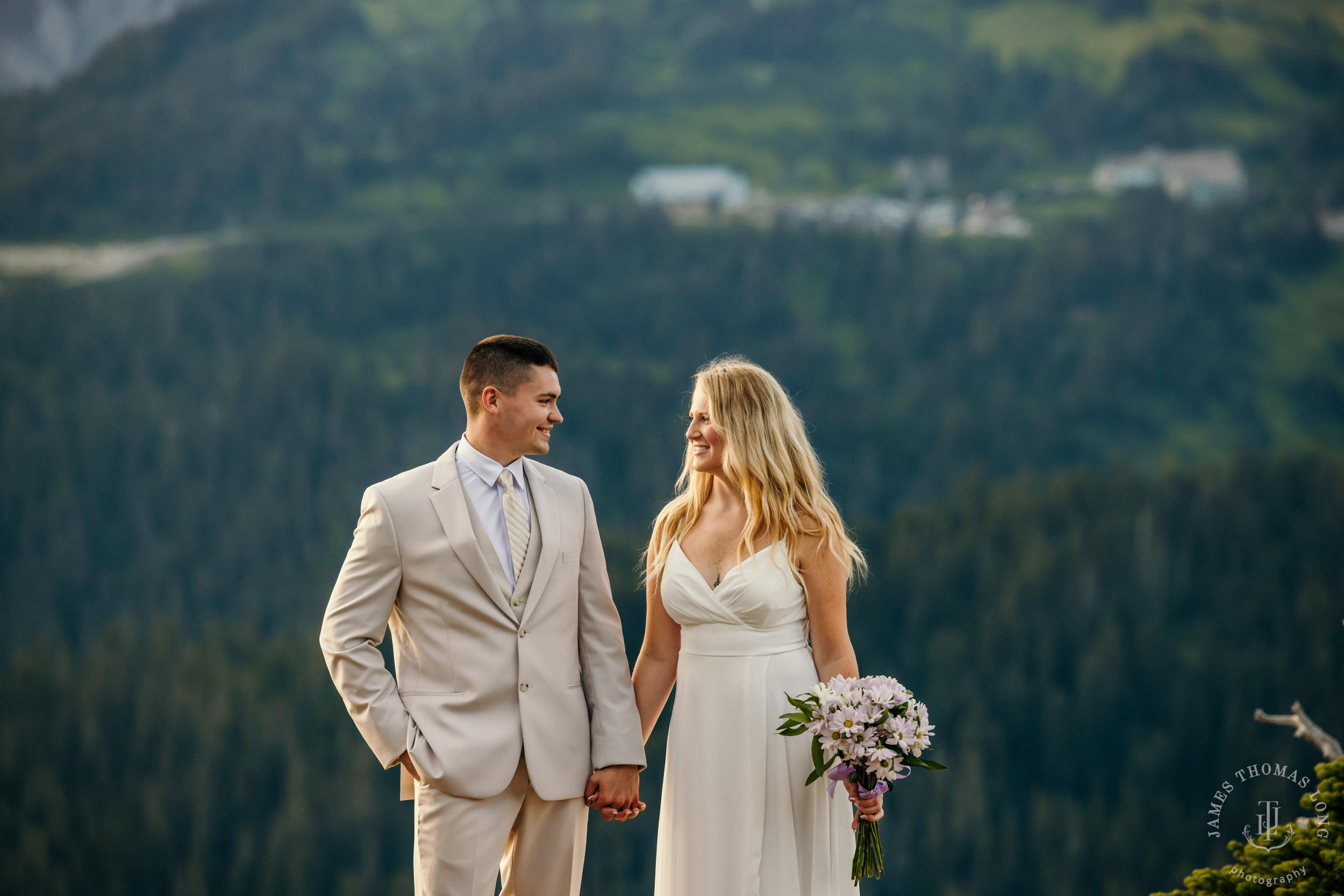 Mount Rainier adventure post-wedding by Seattle adventure wedding photographer James Thomas Long Photography