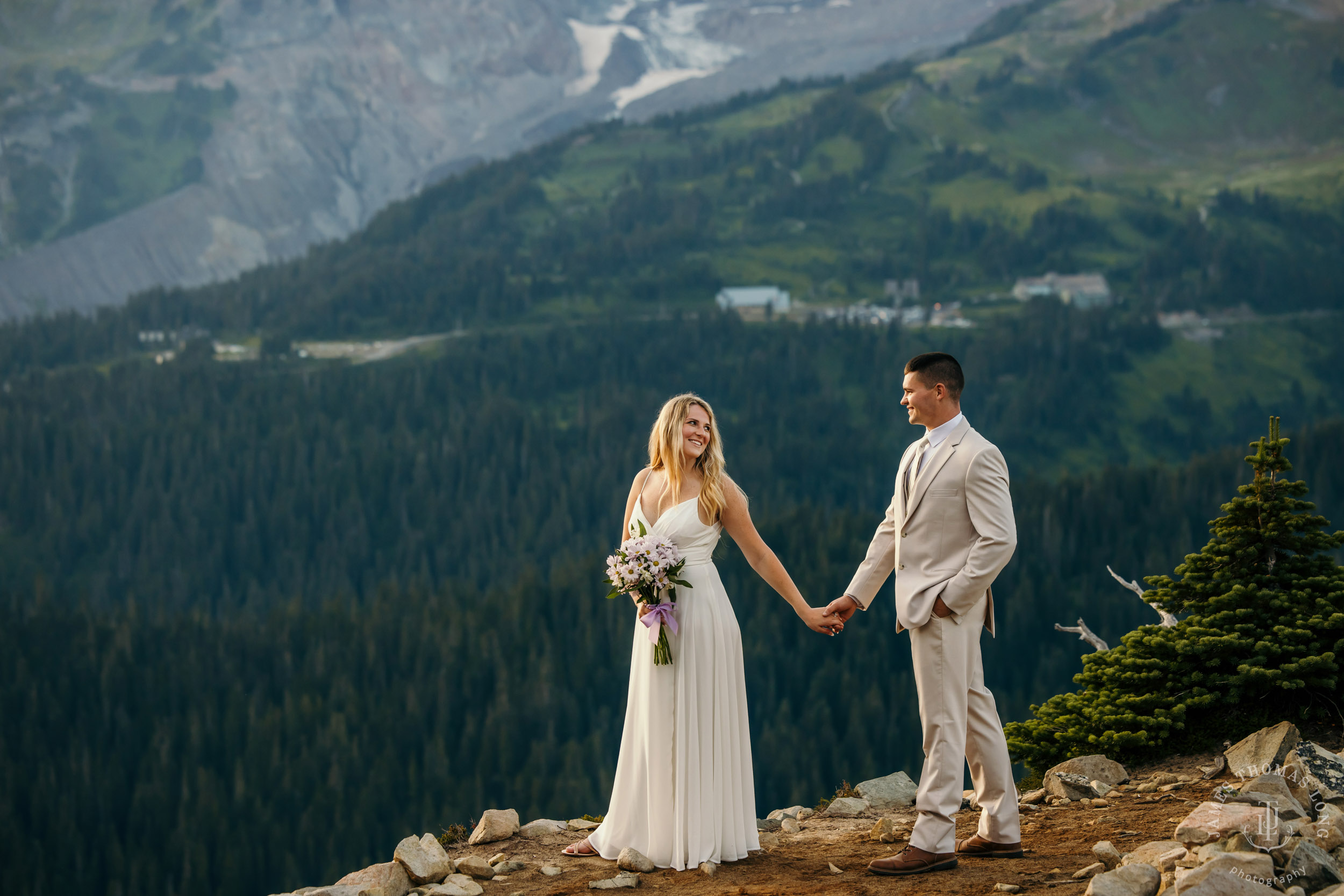 Mount Rainier adventure post-wedding by Seattle adventure wedding photographer James Thomas Long Photography