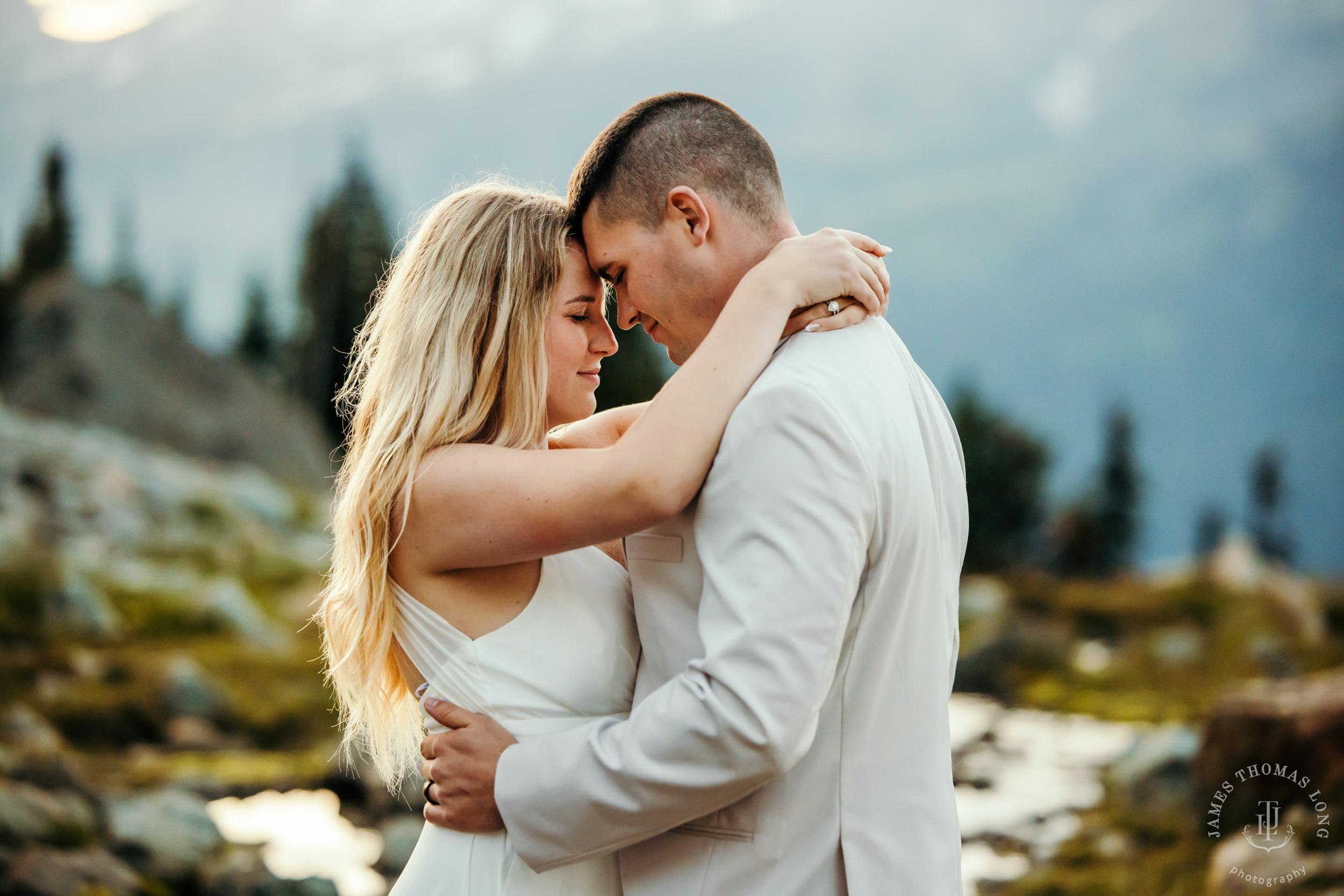 Mount Rainier adventure post-wedding by Seattle adventure wedding photographer James Thomas Long Photography
