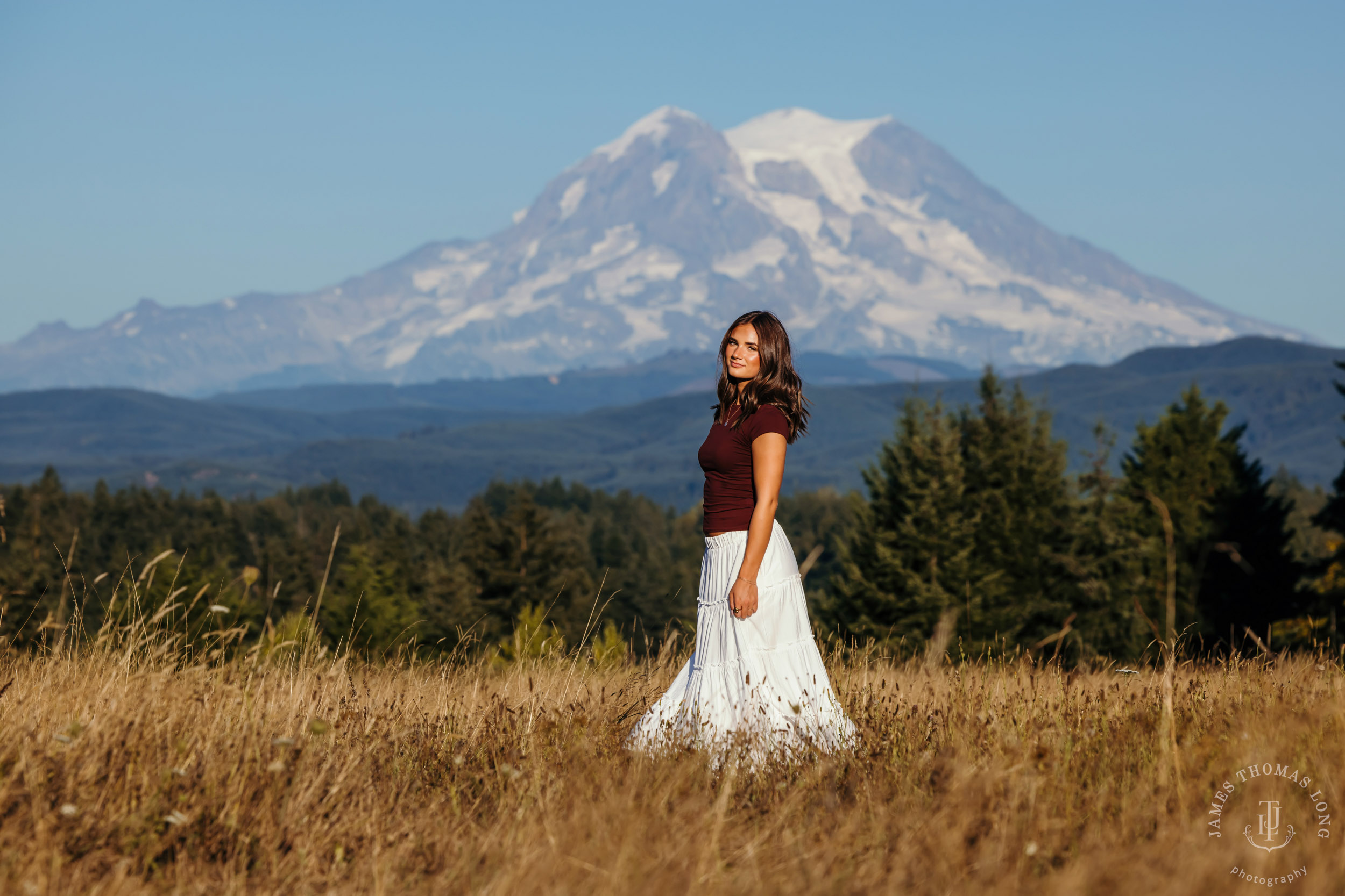 Mount Rainier high school senior portrait session by Seattle senior portrait photographer James Thomas Long Photography