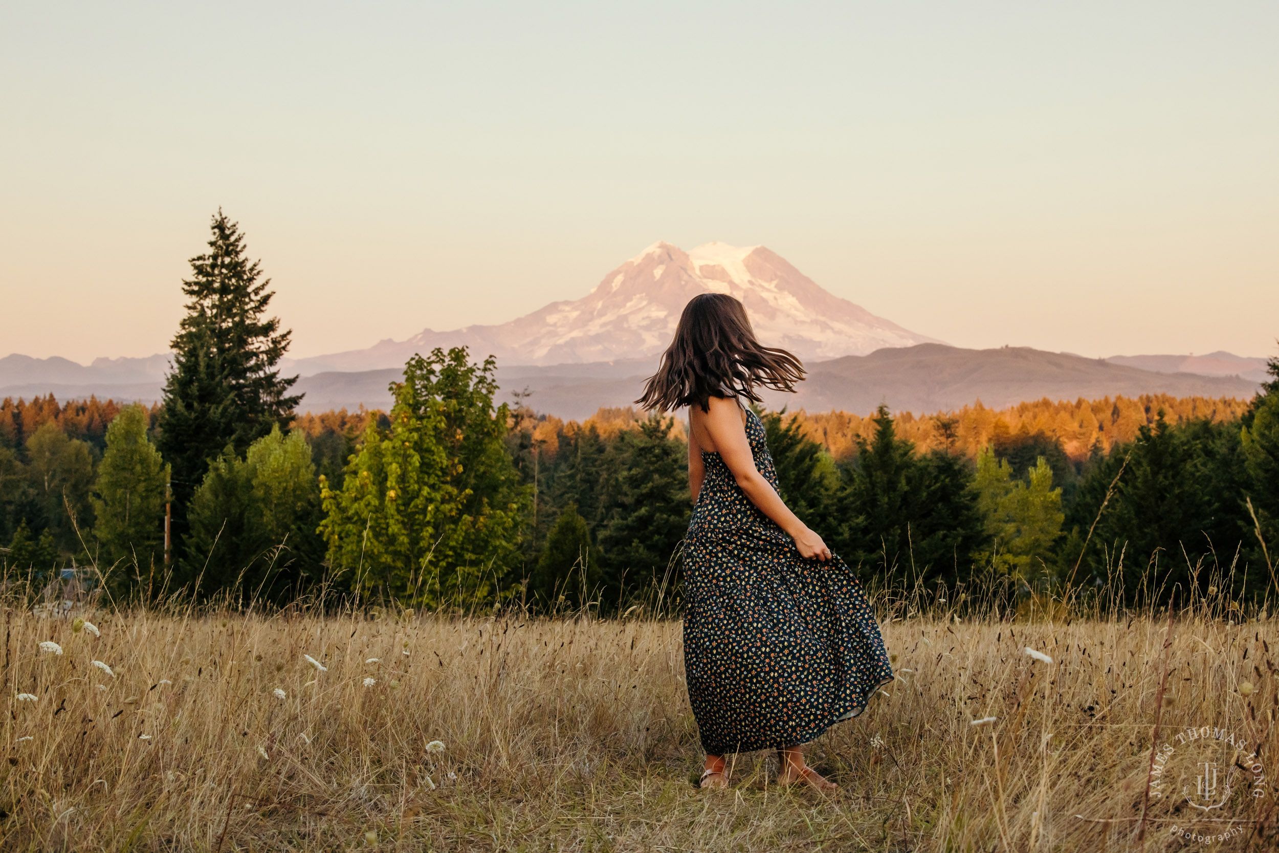 Mount Rainier high school senior portrait session by Seattle senior portrait photographer James Thomas Long Photography