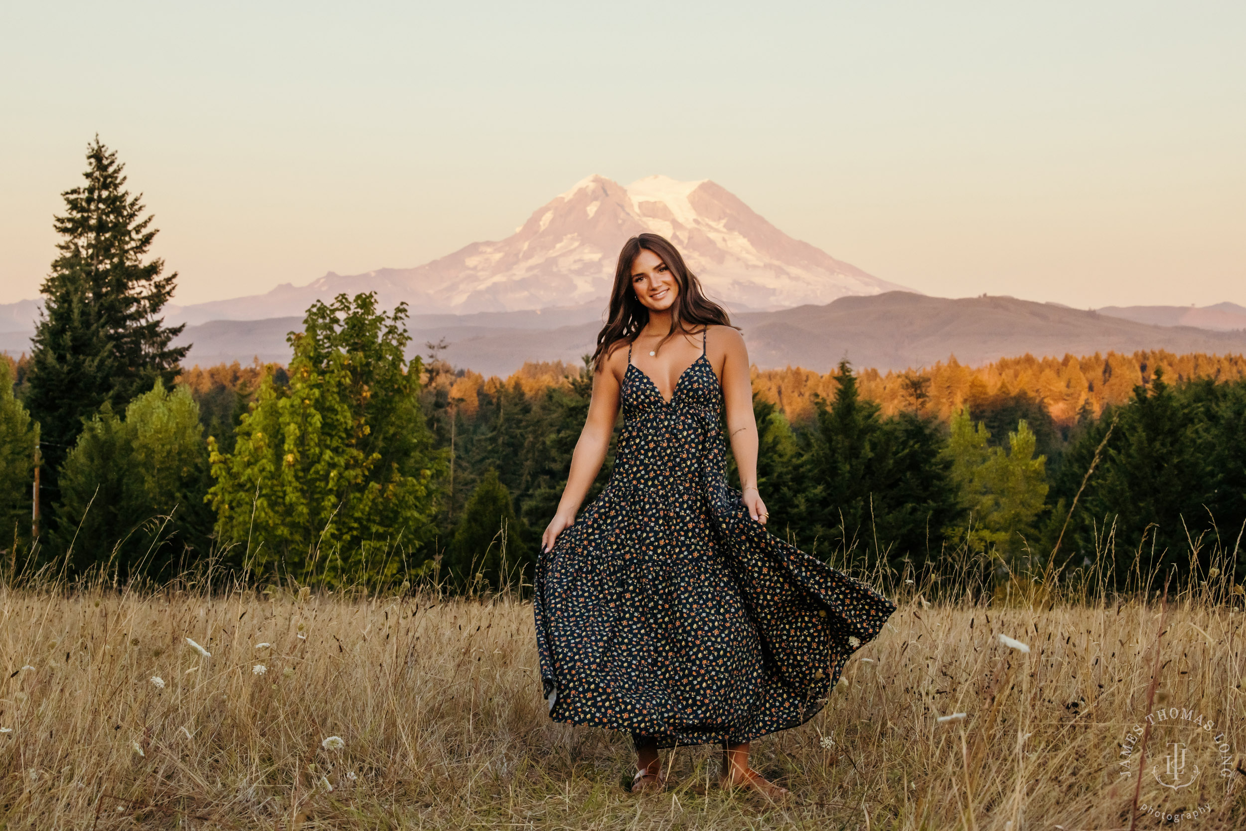 Mount Rainier high school senior portrait session by Seattle senior portrait photographer James Thomas Long Photography