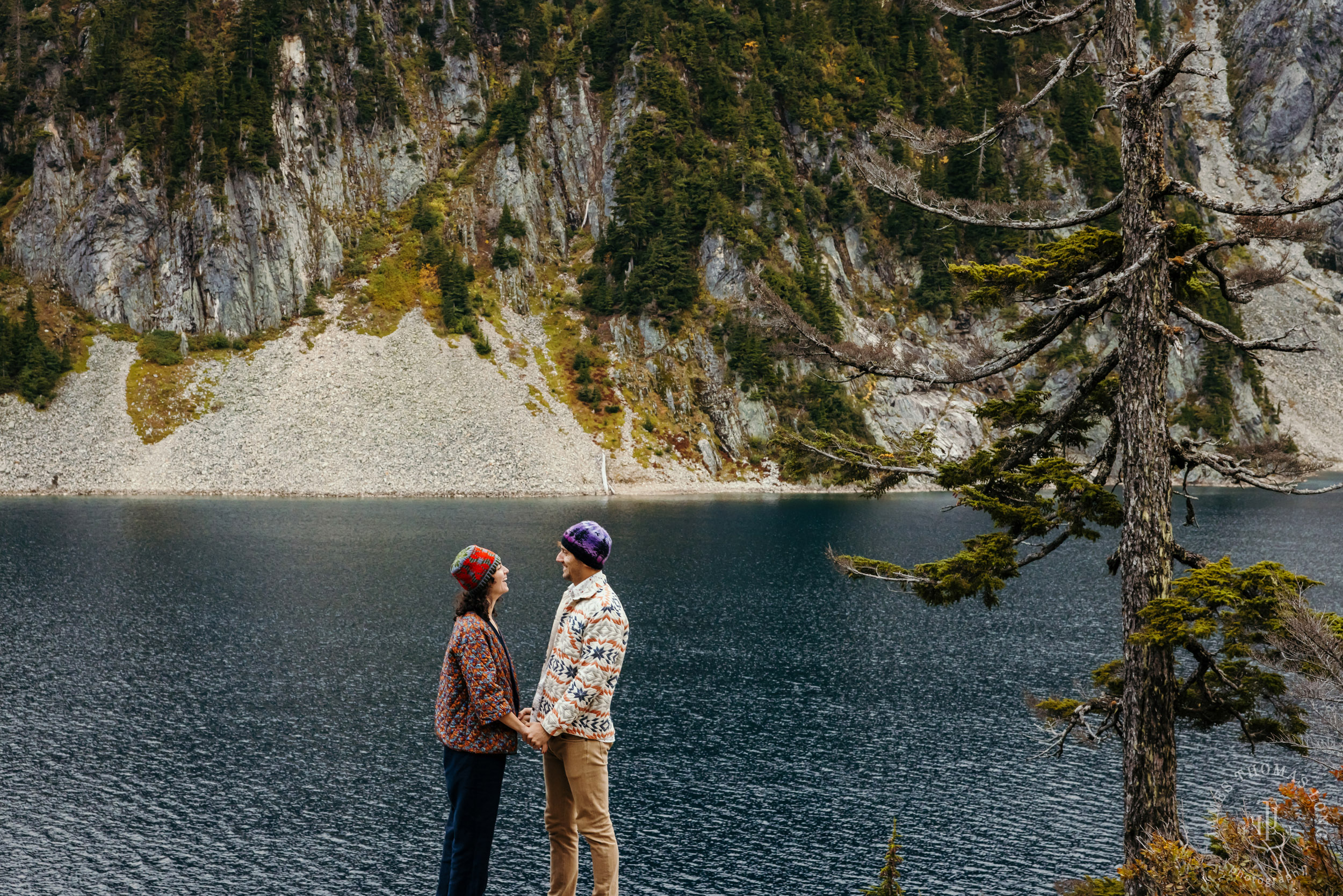 Cascade Mountain adventure engagement by Seattle adventure wedding and elopement photographer James Thomas Long Photography