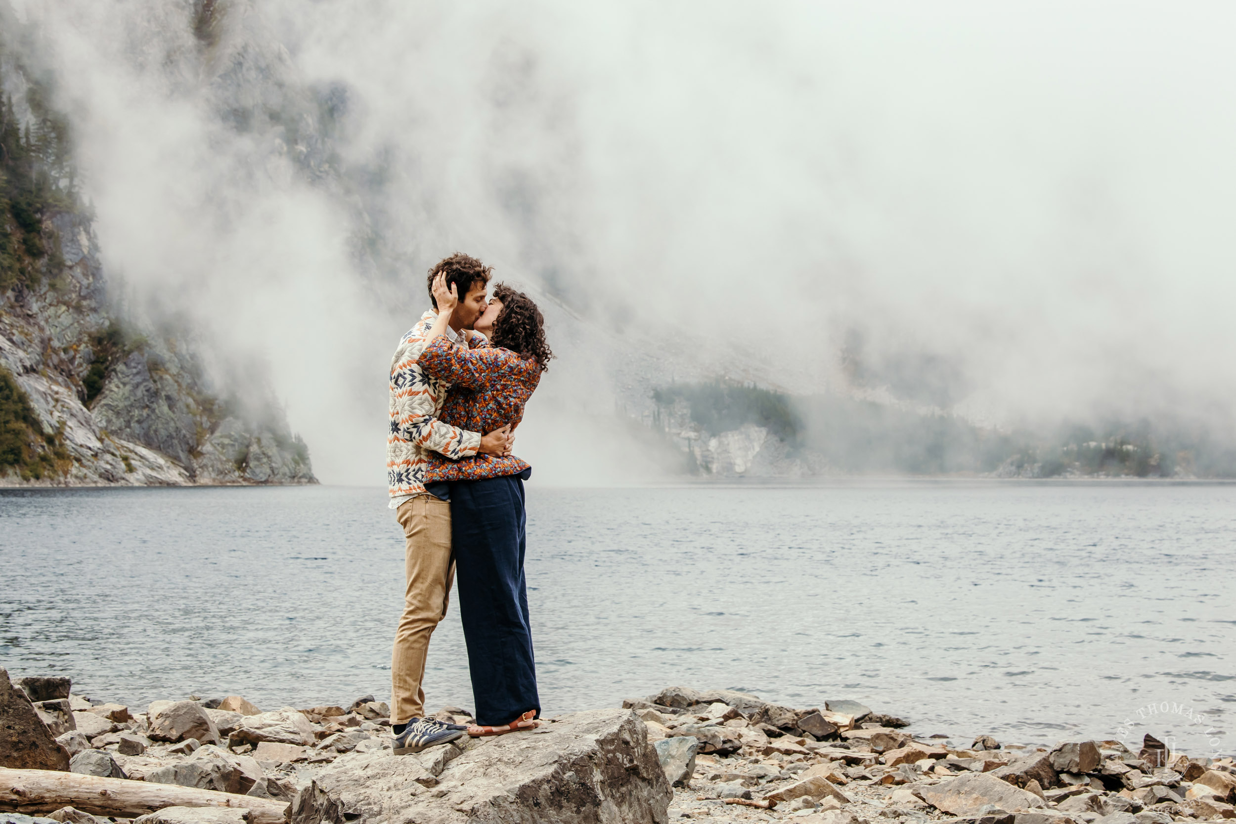 Cascade Mountain adventure engagement by Seattle adventure wedding and elopement photographer James Thomas Long Photography