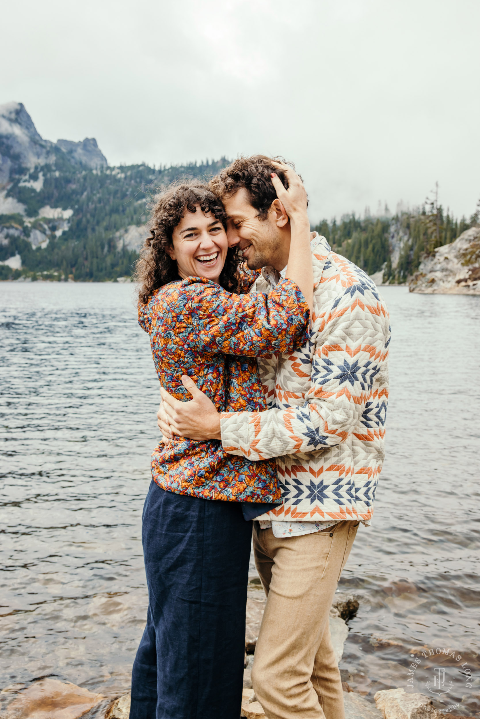 Cascade Mountain adventure engagement by Seattle adventure wedding and elopement photographer James Thomas Long Photography