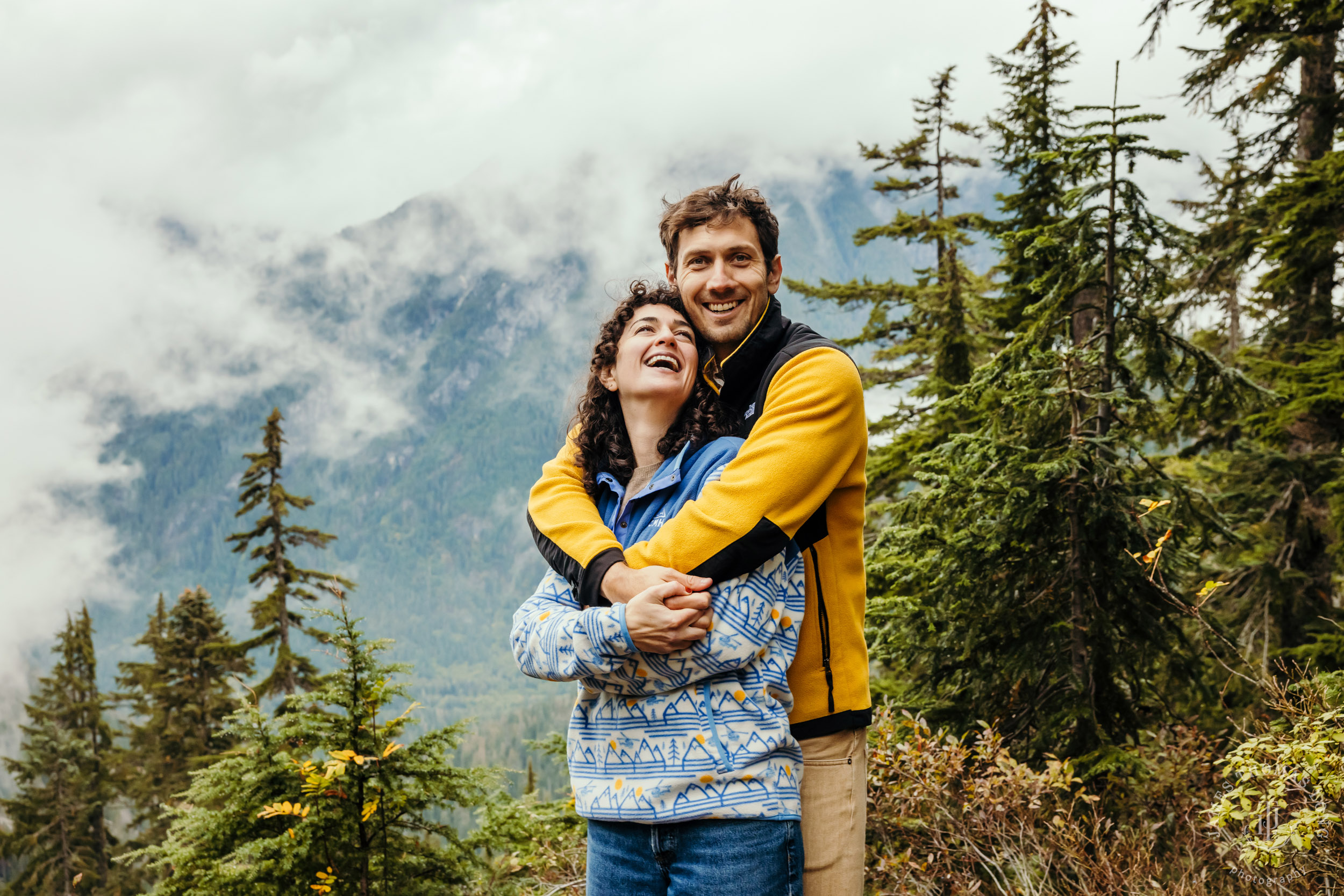 Cascade Mountain adventure engagement by Seattle adventure wedding and elopement photographer James Thomas Long Photography