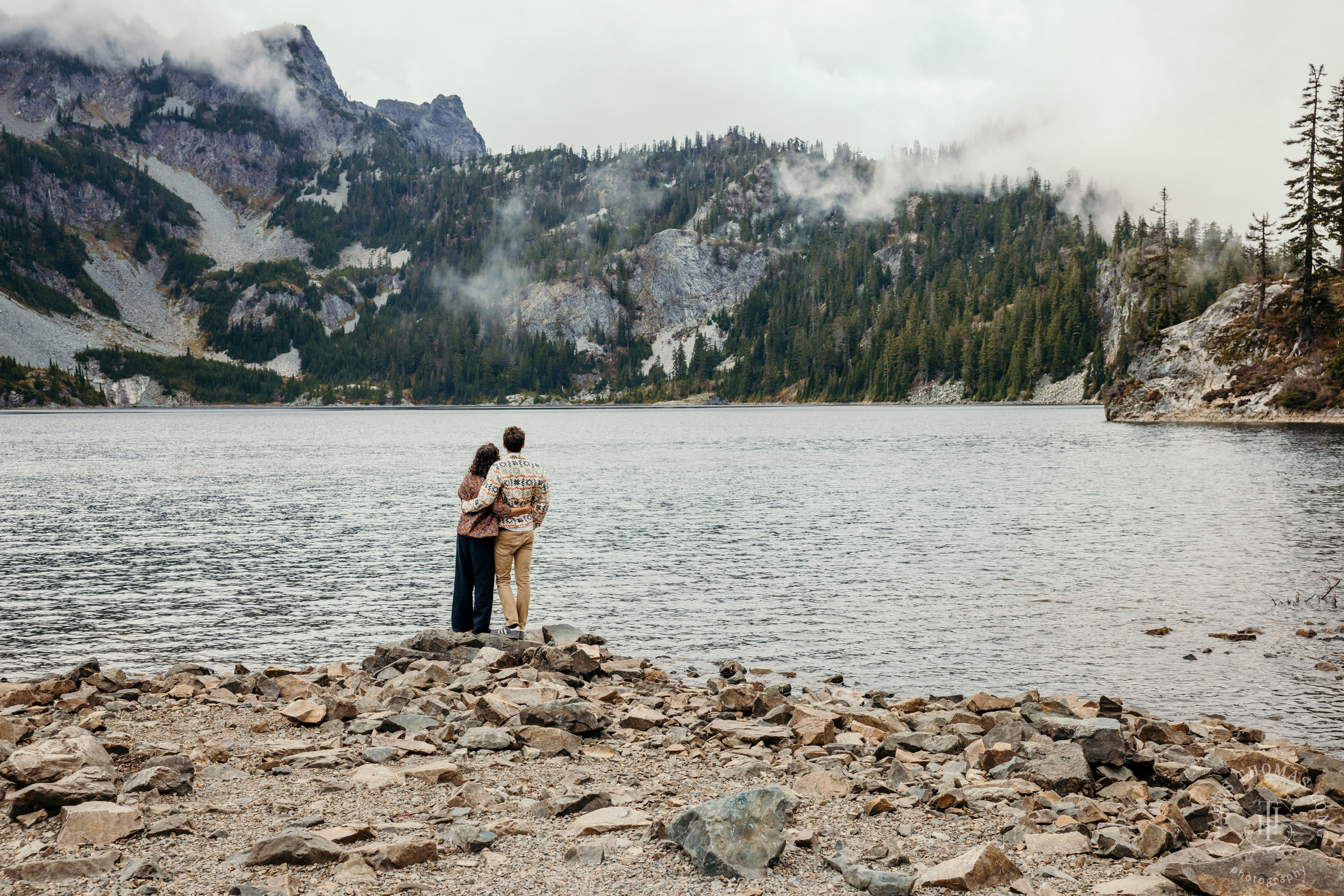 Cascade Mountain adventure engagement by Seattle adventure wedding and elopement photographer James Thomas Long Photography