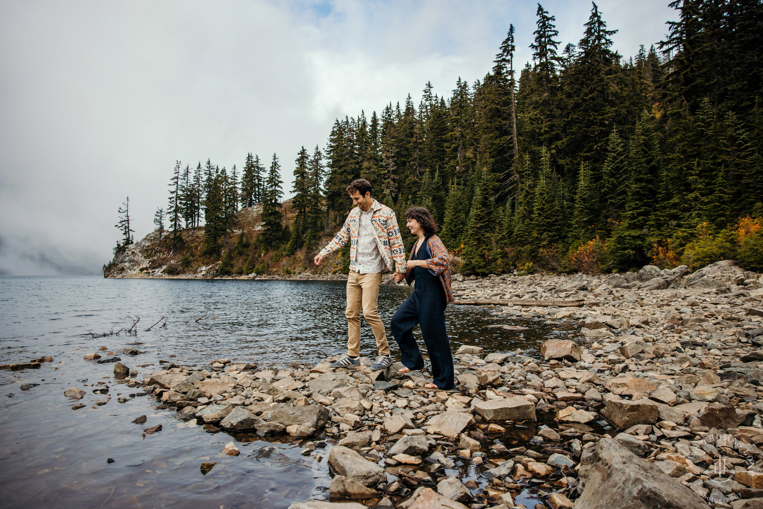 Cascade Mountain adventure engagement by Seattle adventure wedding and elopement photographer James Thomas Long Photography