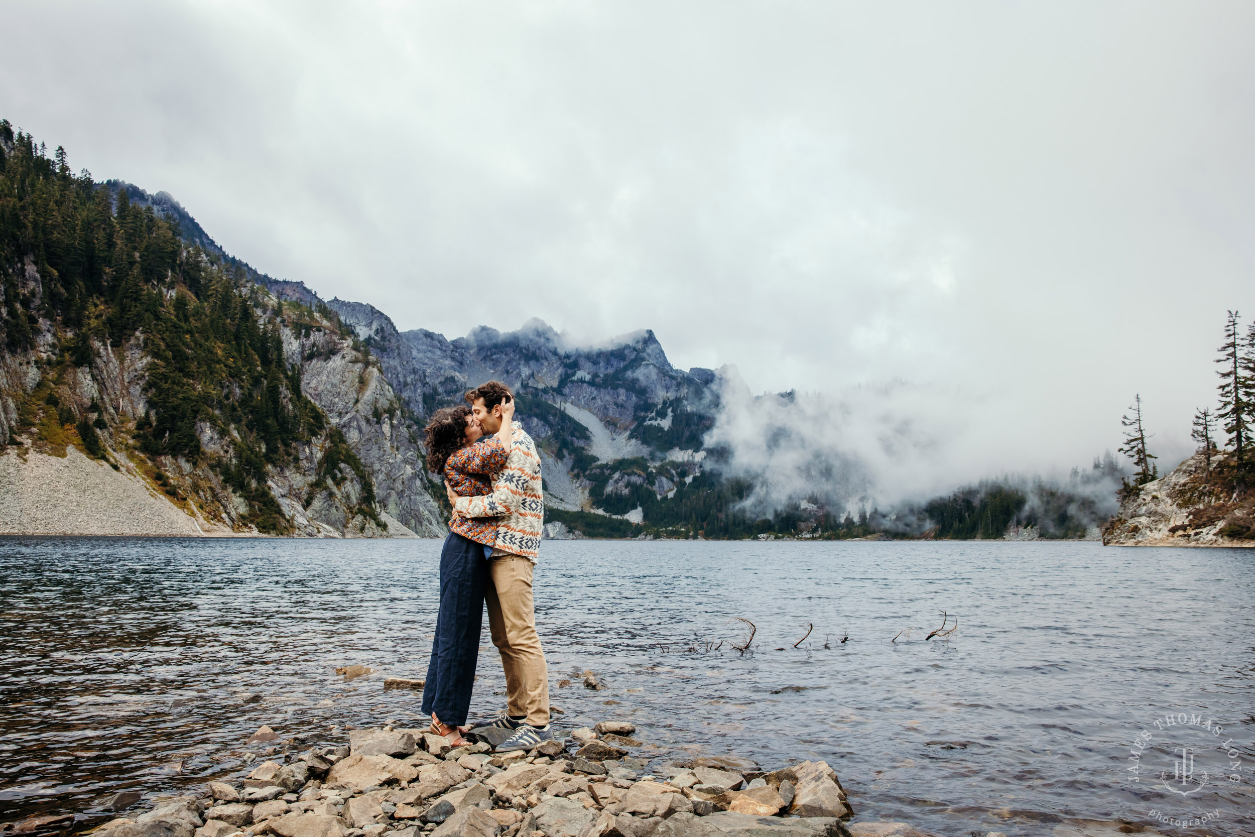 Cascade Mountain adventure engagement by Seattle adventure wedding and elopement photographer James Thomas Long Photography