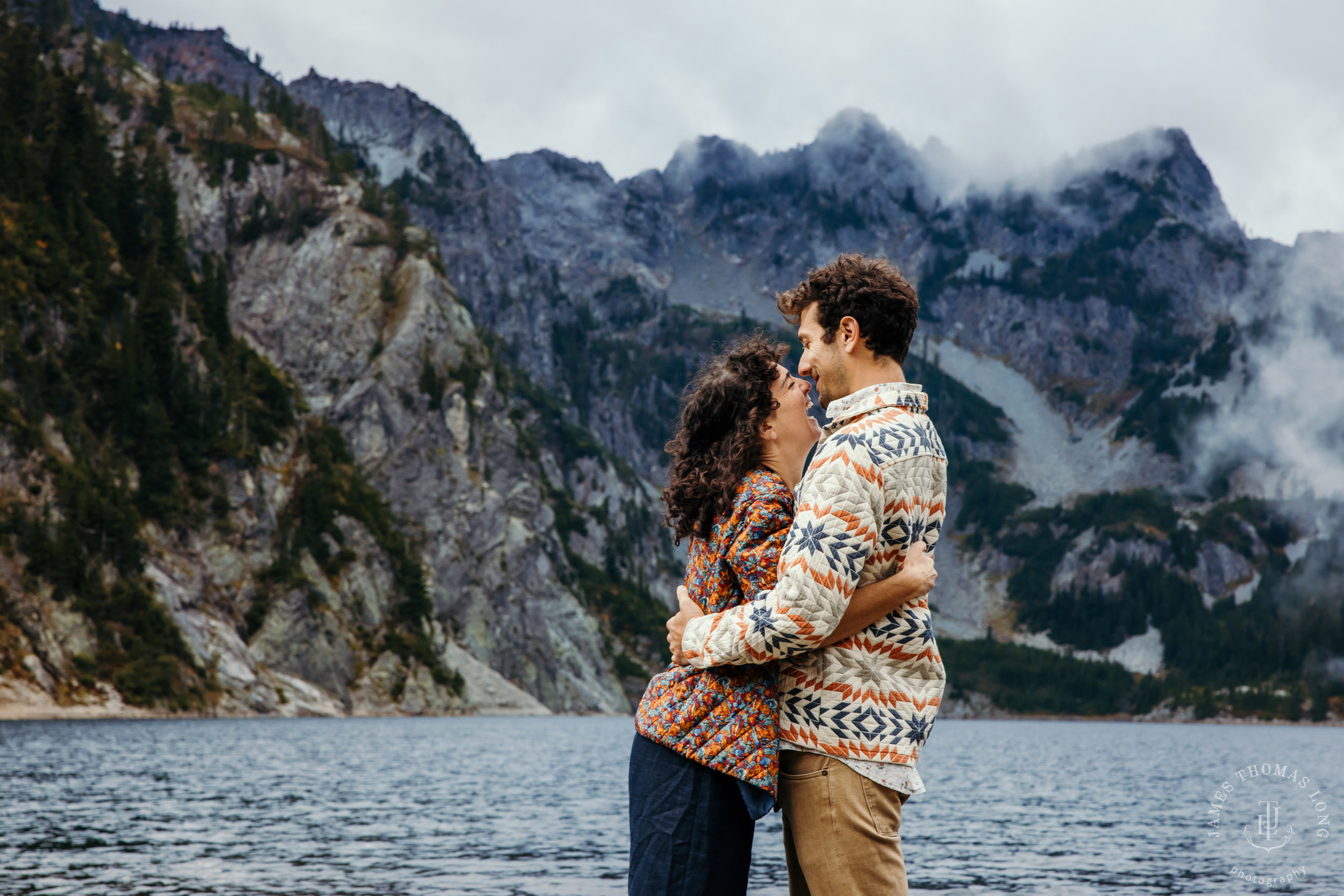 Cascade Mountain adventure engagement by Seattle adventure wedding and elopement photographer James Thomas Long Photography