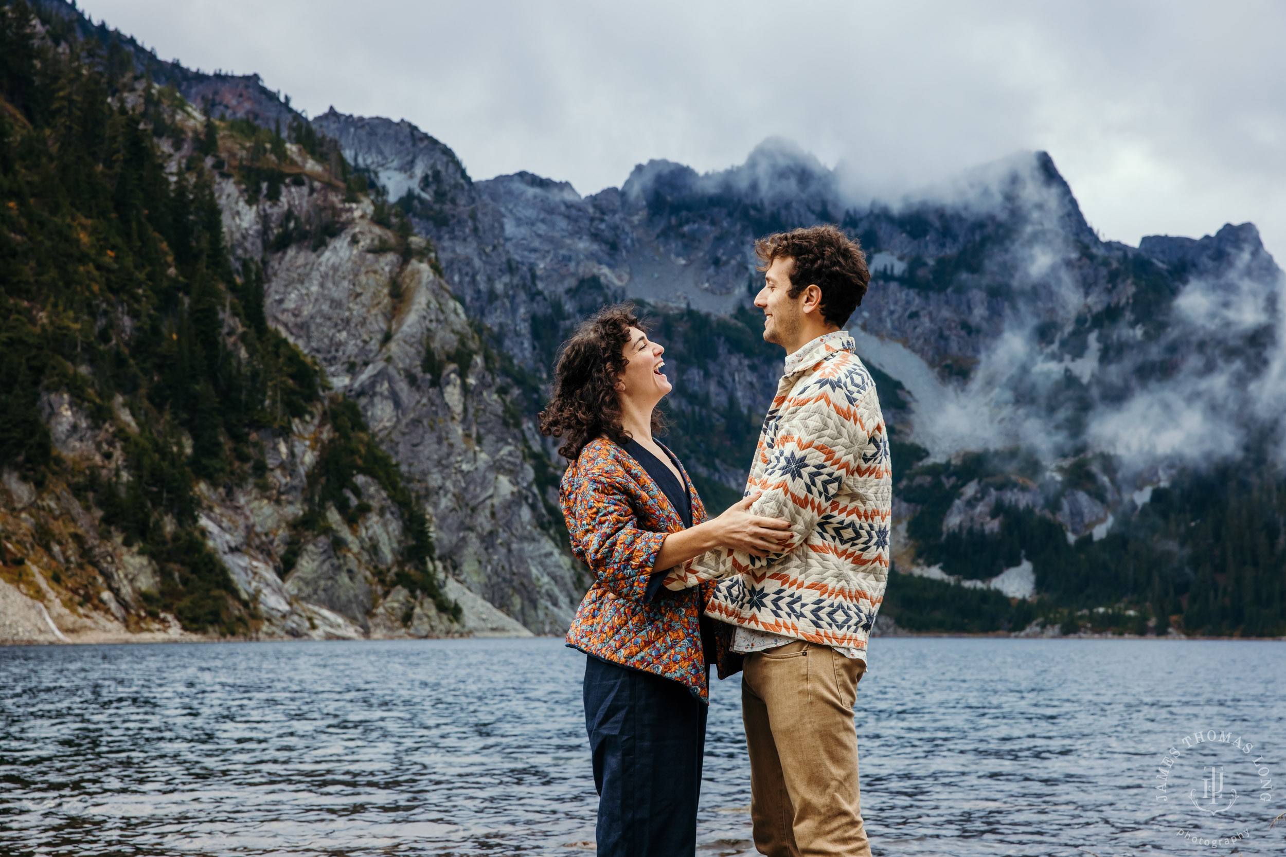 Cascade Mountain adventure engagement by Seattle adventure wedding and elopement photographer James Thomas Long Photography