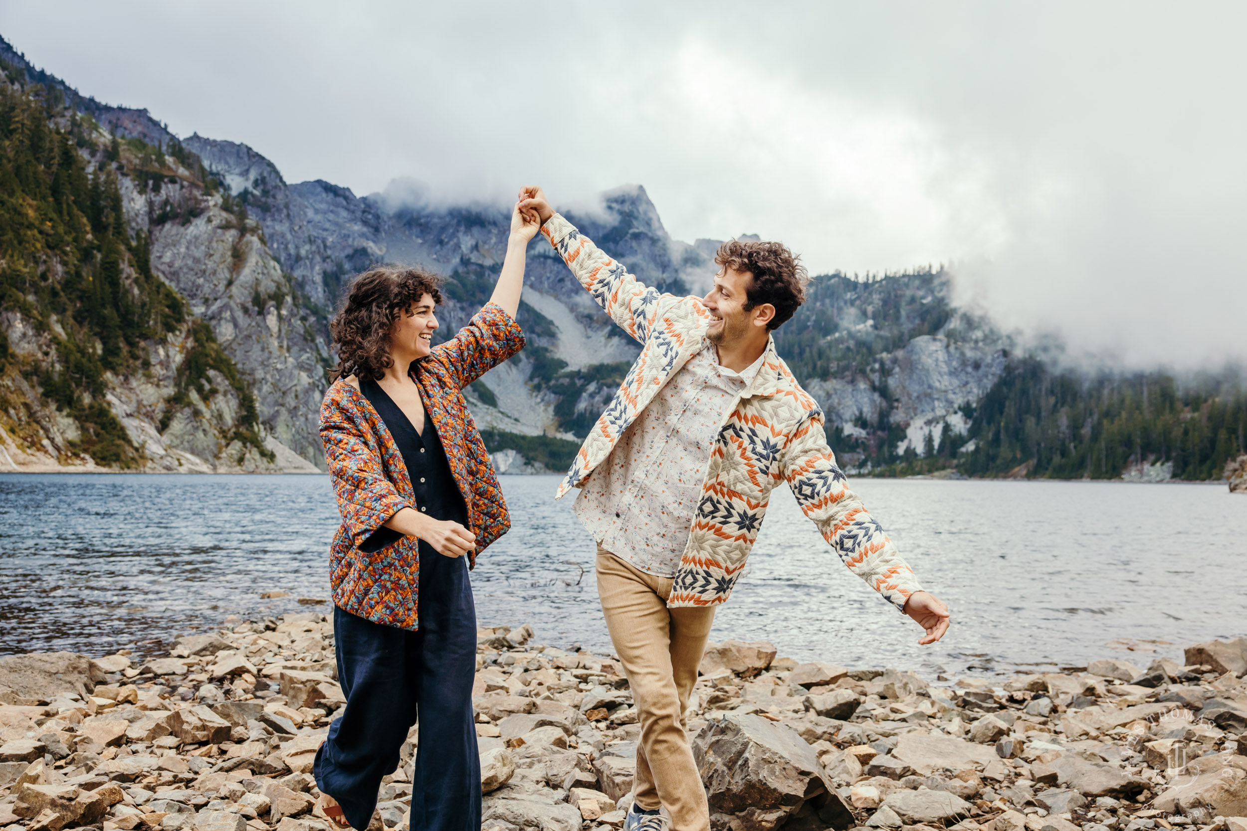 Cascade Mountain adventure engagement by Seattle adventure wedding and elopement photographer James Thomas Long Photography