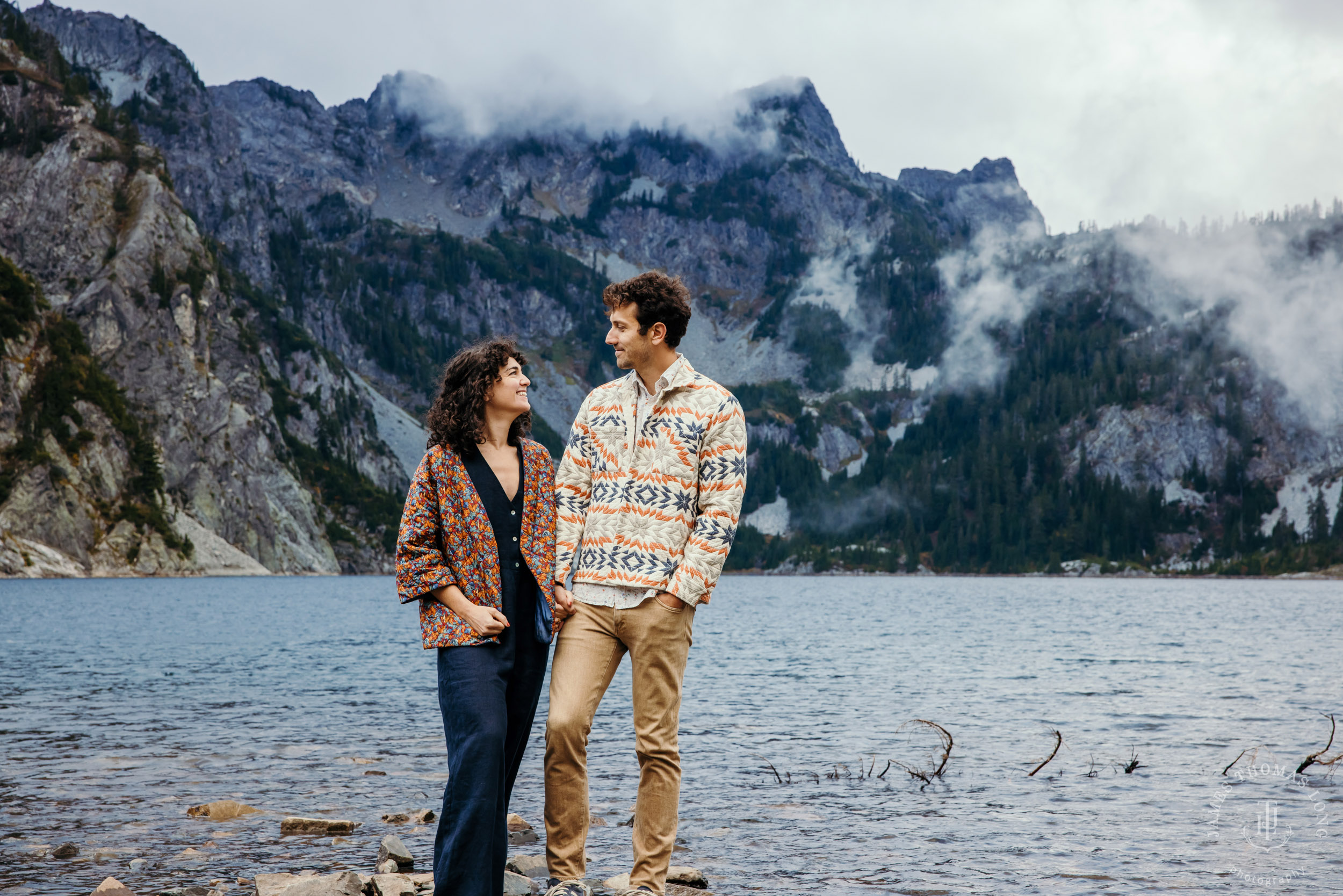 Cascade Mountain adventure engagement by Seattle adventure wedding and elopement photographer James Thomas Long Photography