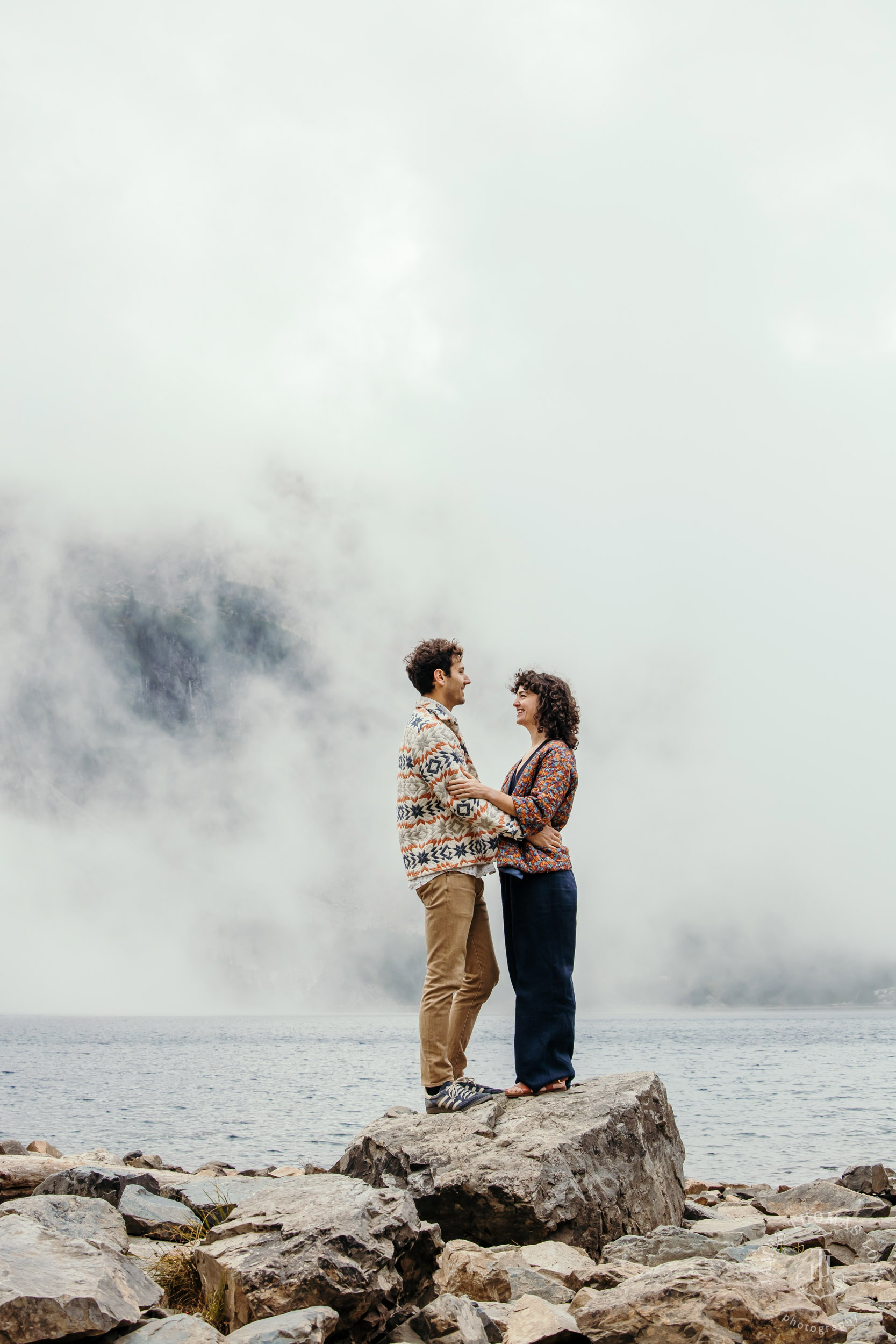 Cascade Mountain adventure engagement by Seattle adventure wedding and elopement photographer James Thomas Long Photography
