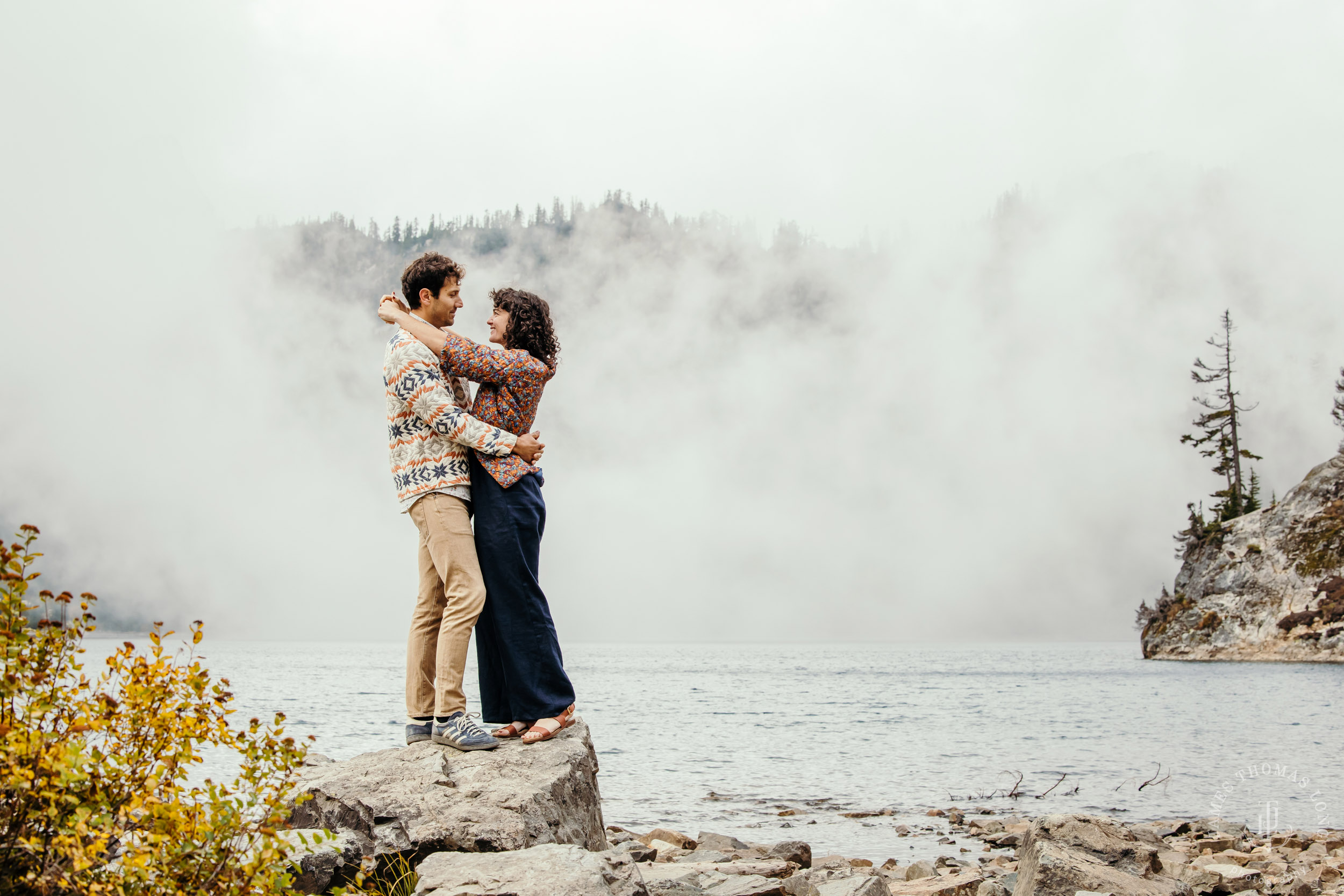 Cascade Mountain adventure engagement by Seattle adventure wedding and elopement photographer James Thomas Long Photography