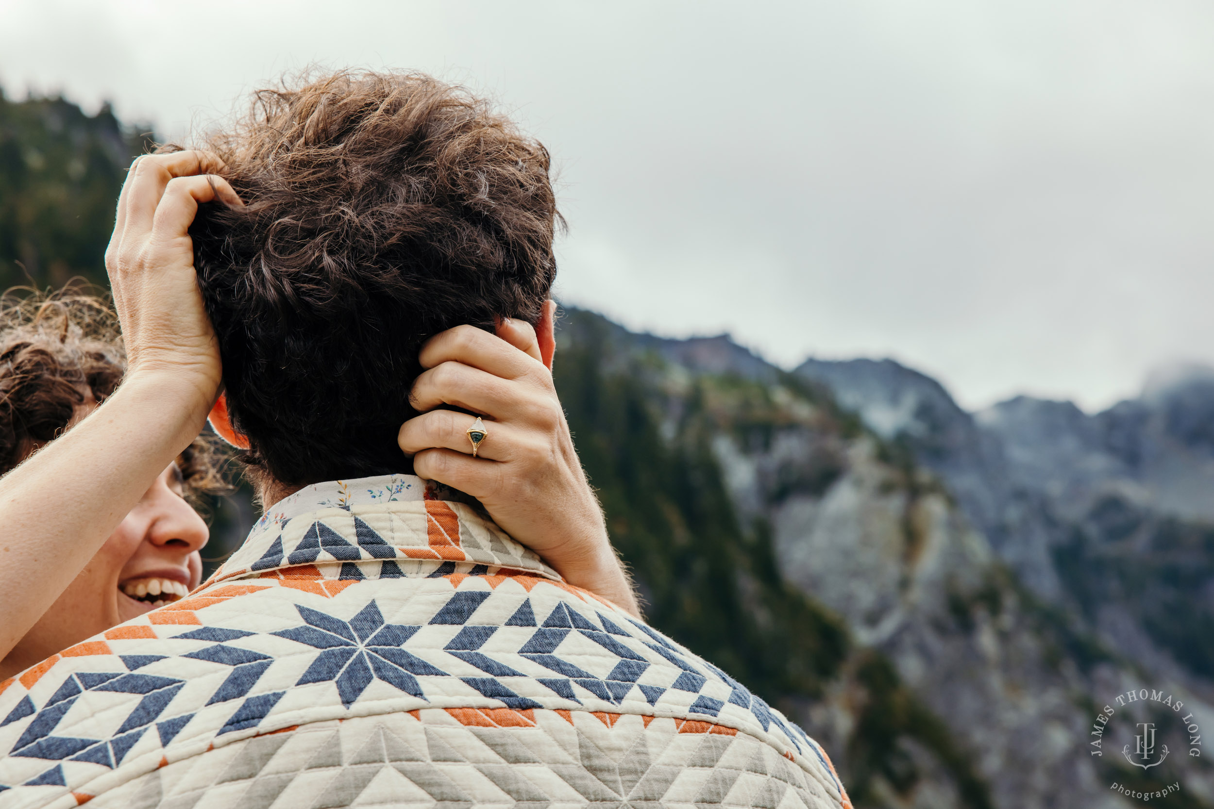 Cascade Mountain adventure engagement by Seattle adventure wedding and elopement photographer James Thomas Long Photography