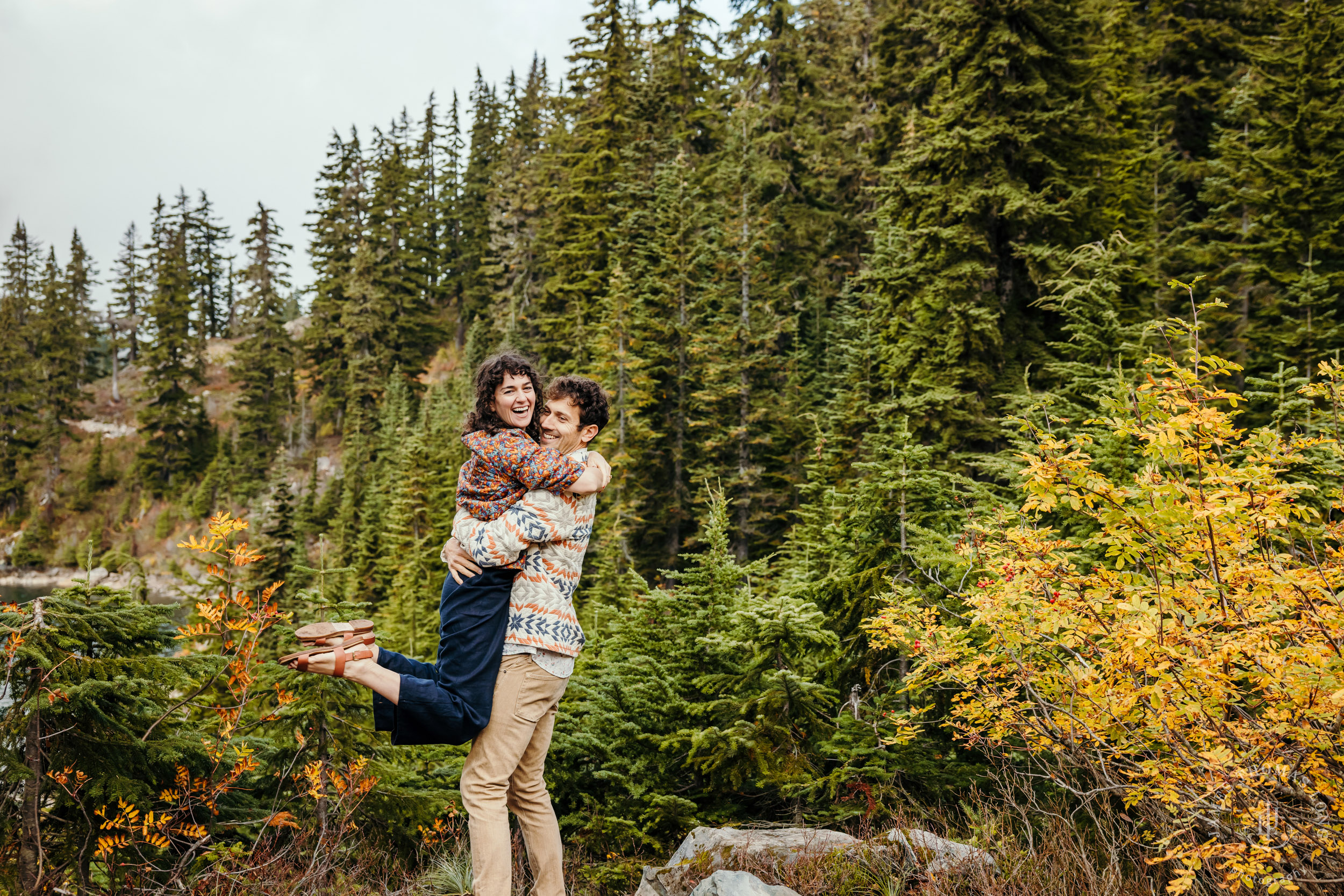 Cascade Mountain adventure engagement by Seattle adventure wedding and elopement photographer James Thomas Long Photography