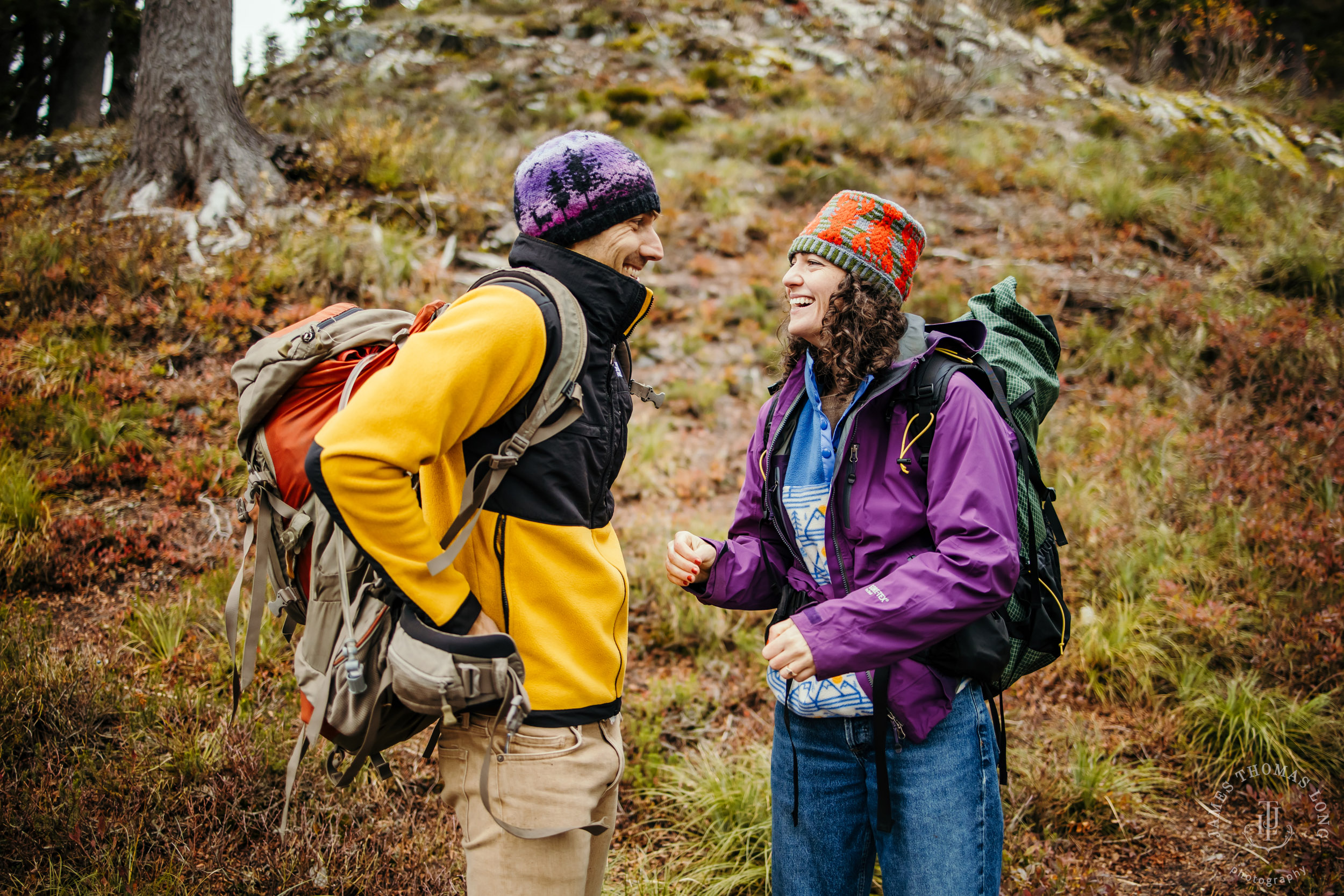 Cascade Mountain adventure engagement by Seattle adventure wedding and elopement photographer James Thomas Long Photography