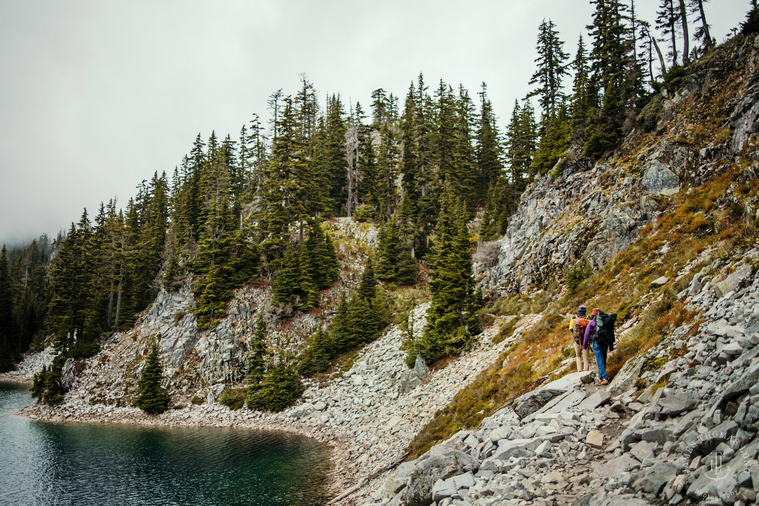 Cascade Mountain adventure engagement by Seattle adventure wedding and elopement photographer James Thomas Long Photography