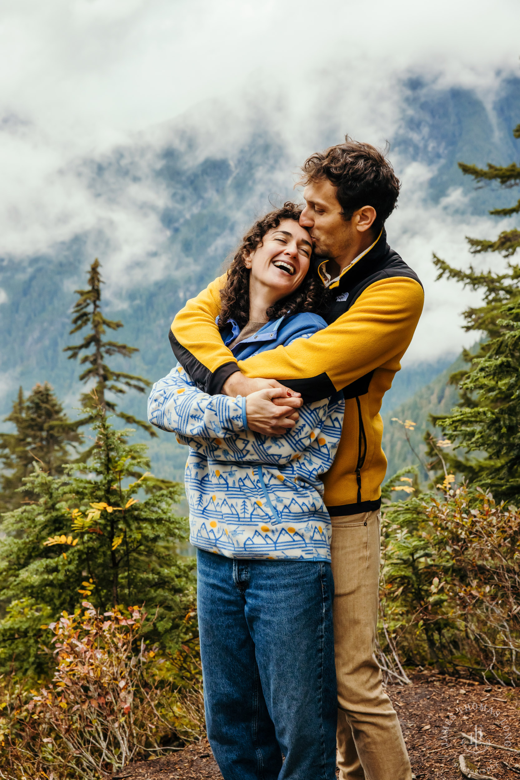 Cascade Mountain adventure engagement by Seattle adventure wedding and elopement photographer James Thomas Long Photography