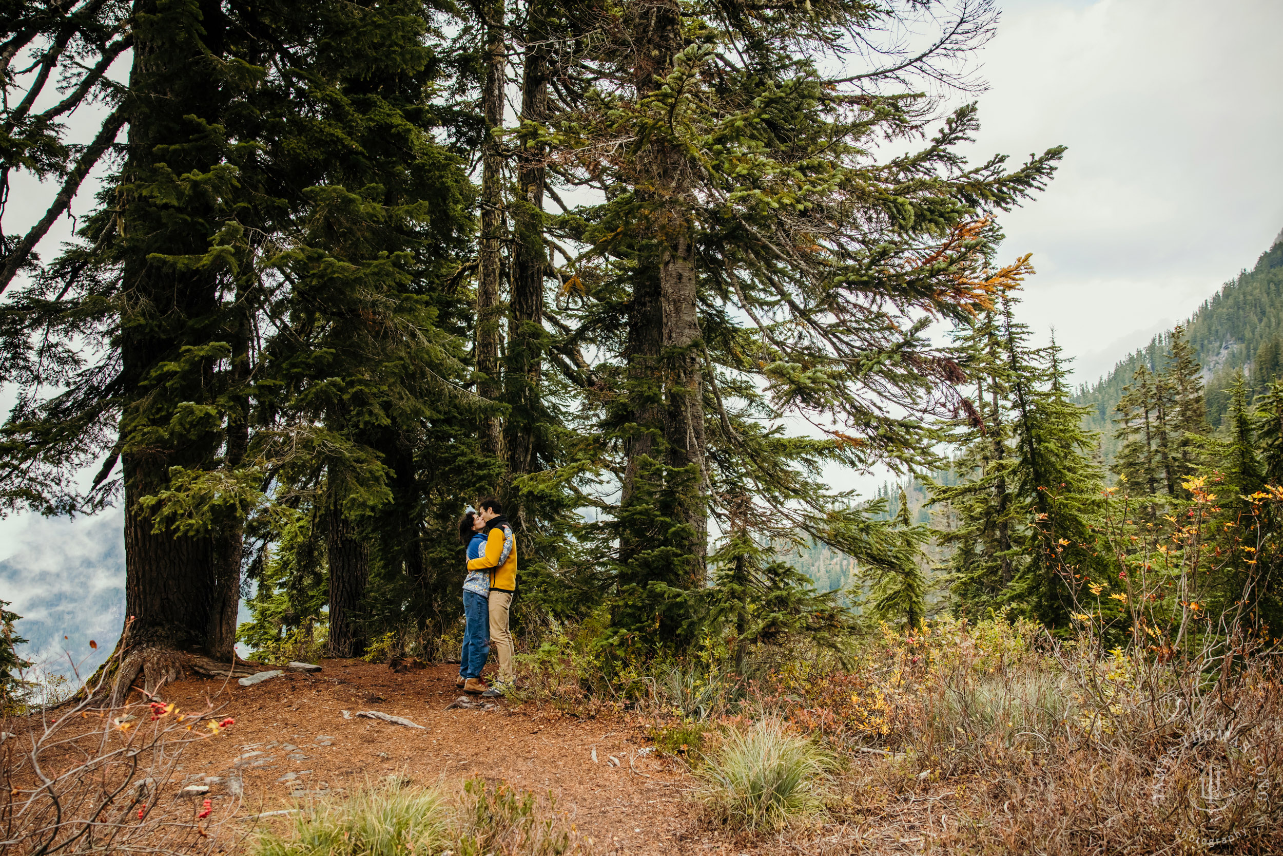 Cascade Mountain adventure engagement by Seattle adventure wedding and elopement photographer James Thomas Long Photography