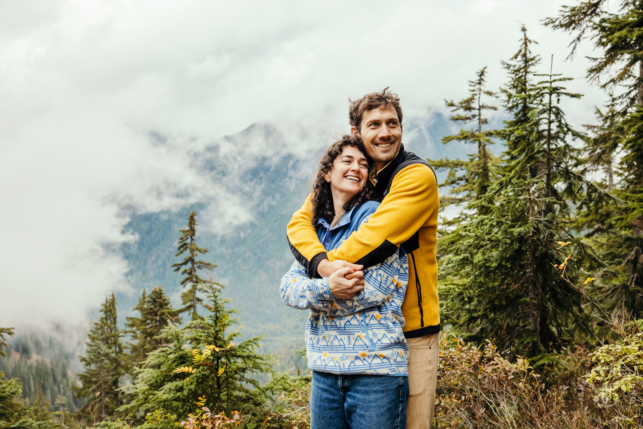 Cascade Mountain adventure engagement by Seattle adventure wedding and elopement photographer James Thomas Long Photography
