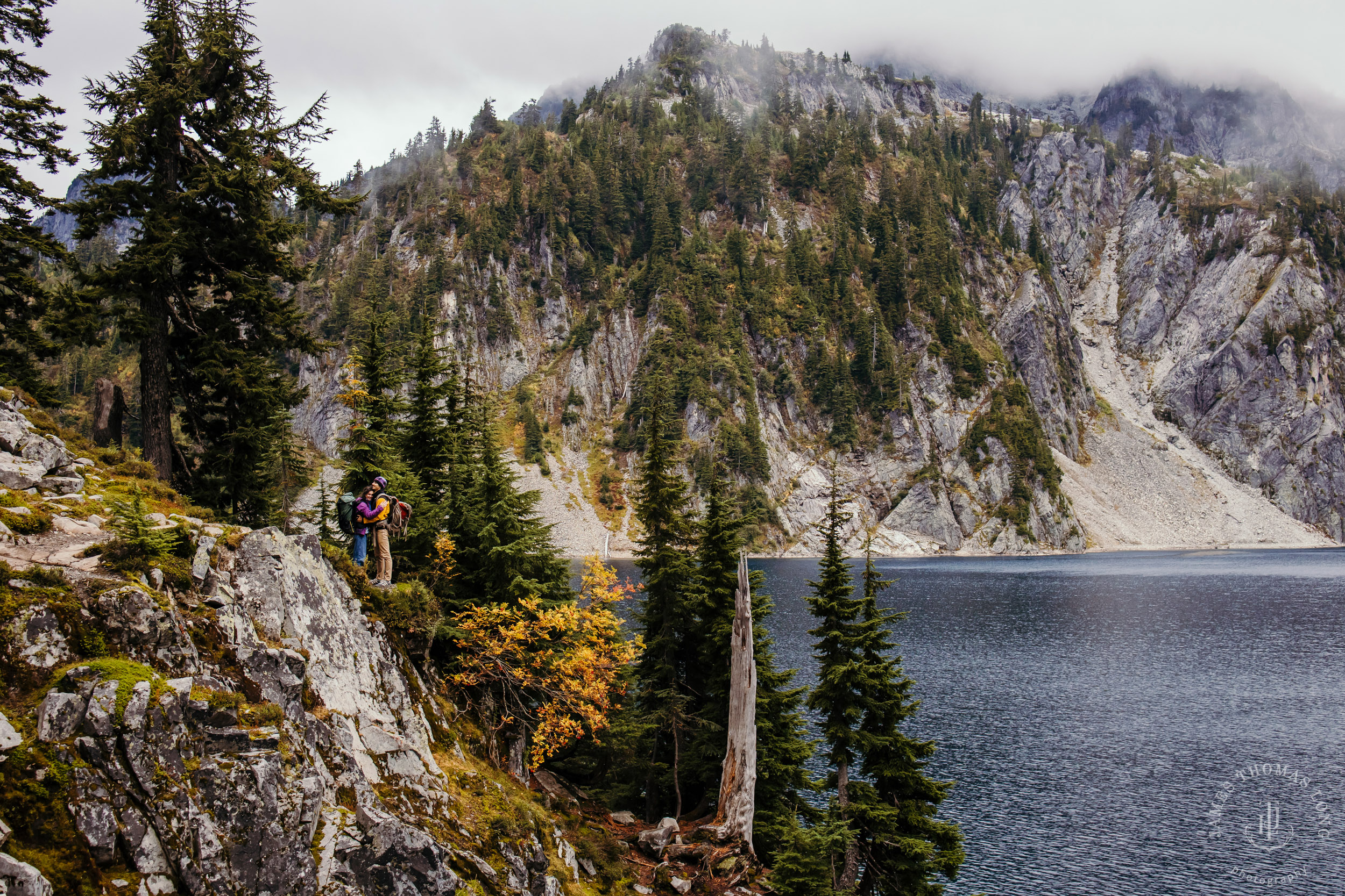 Cascade Mountain adventure engagement by Seattle adventure wedding and elopement photographer James Thomas Long Photography