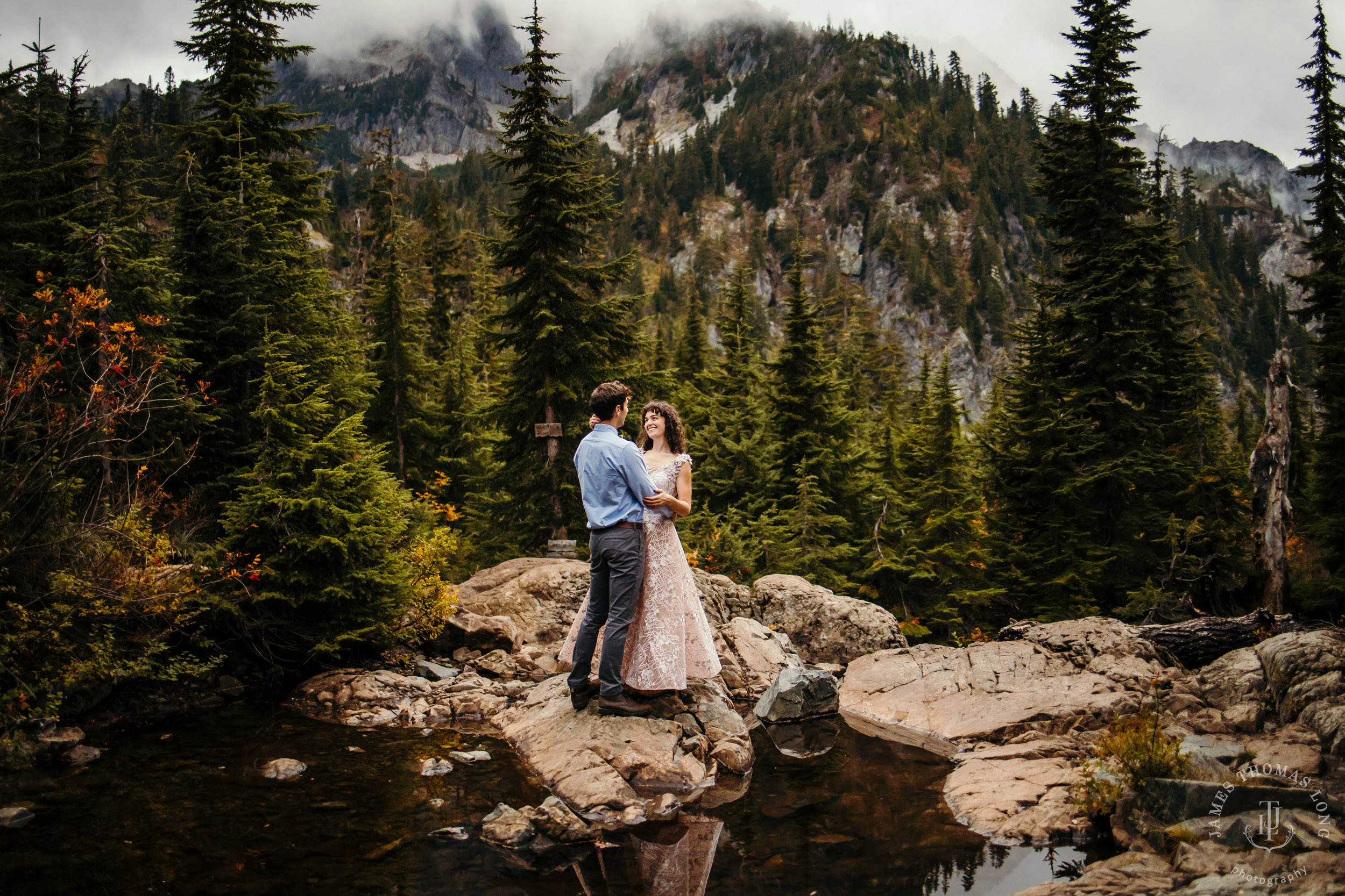 Cascade Mountain adventure engagement by Seattle adventure wedding and elopement photographer James Thomas Long Photography