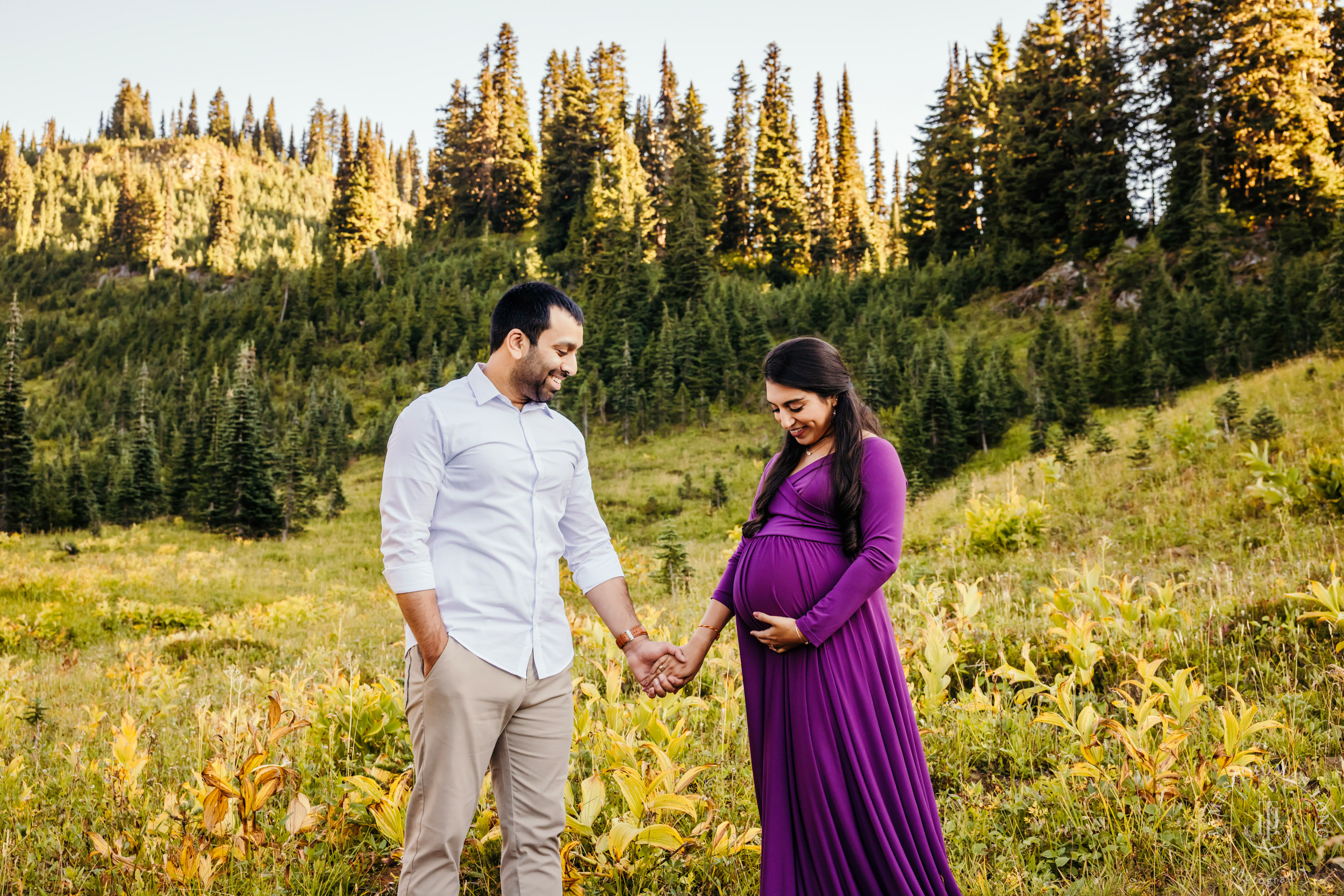 Mount Rainier maternity session by Seattle family photographer James Thomas Long Photography