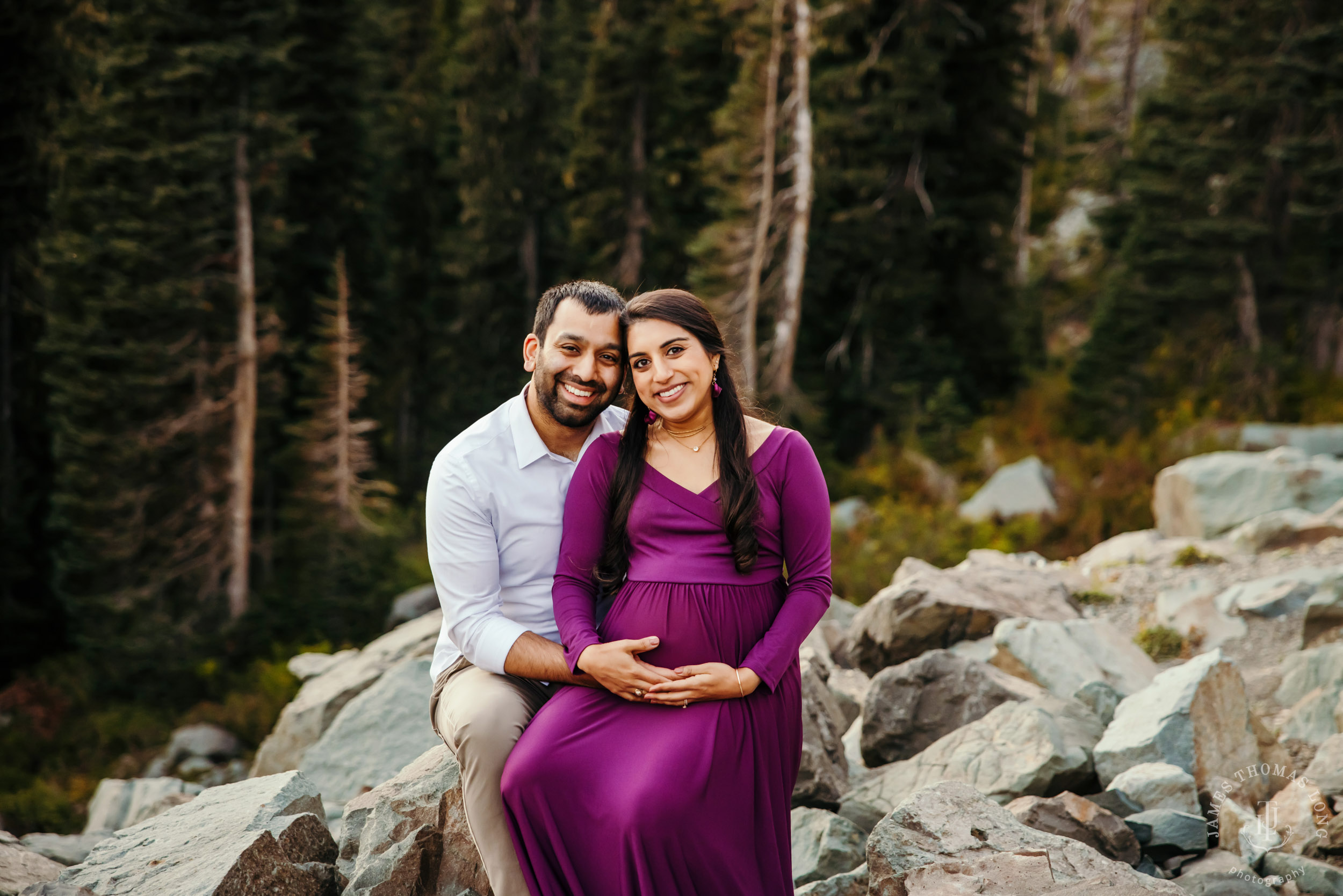 Mount Rainier maternity session by Seattle family photographer James Thomas Long Photography