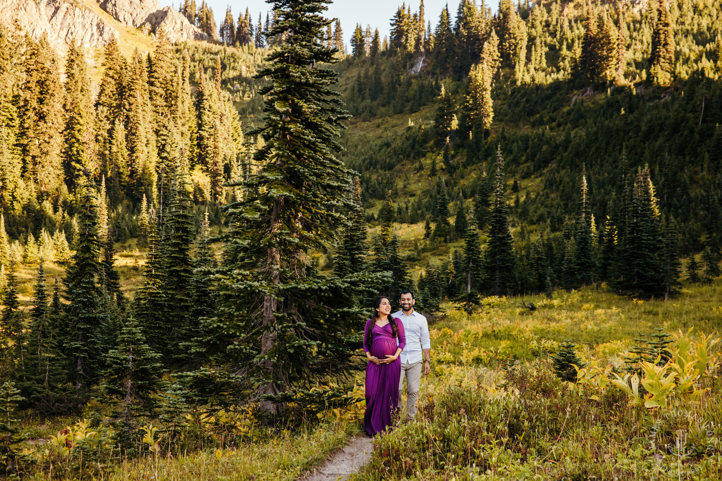Mount Rainier maternity session by Seattle family photographer James Thomas Long Photography