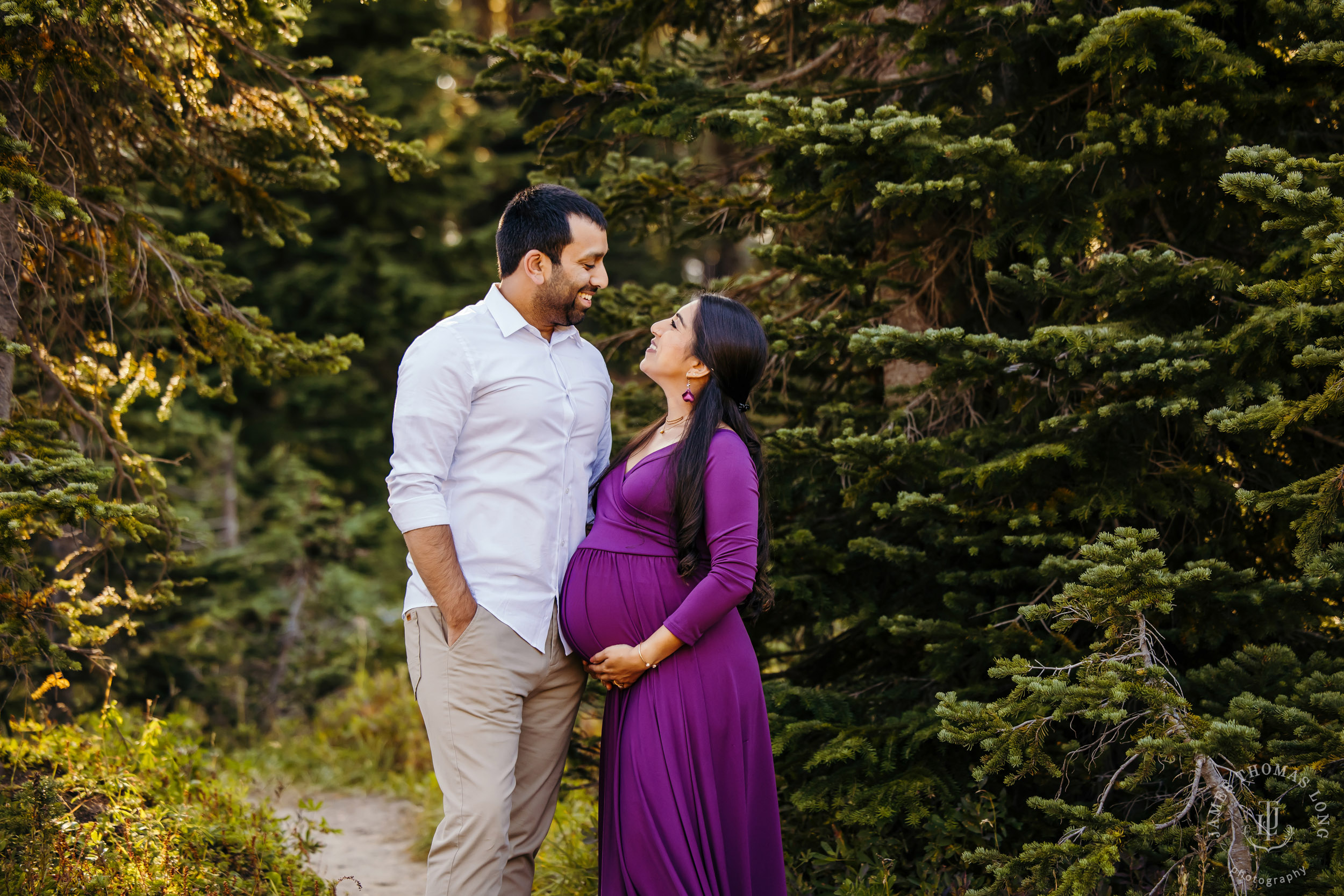 Mount Rainier maternity session by Seattle family photographer James Thomas Long Photography