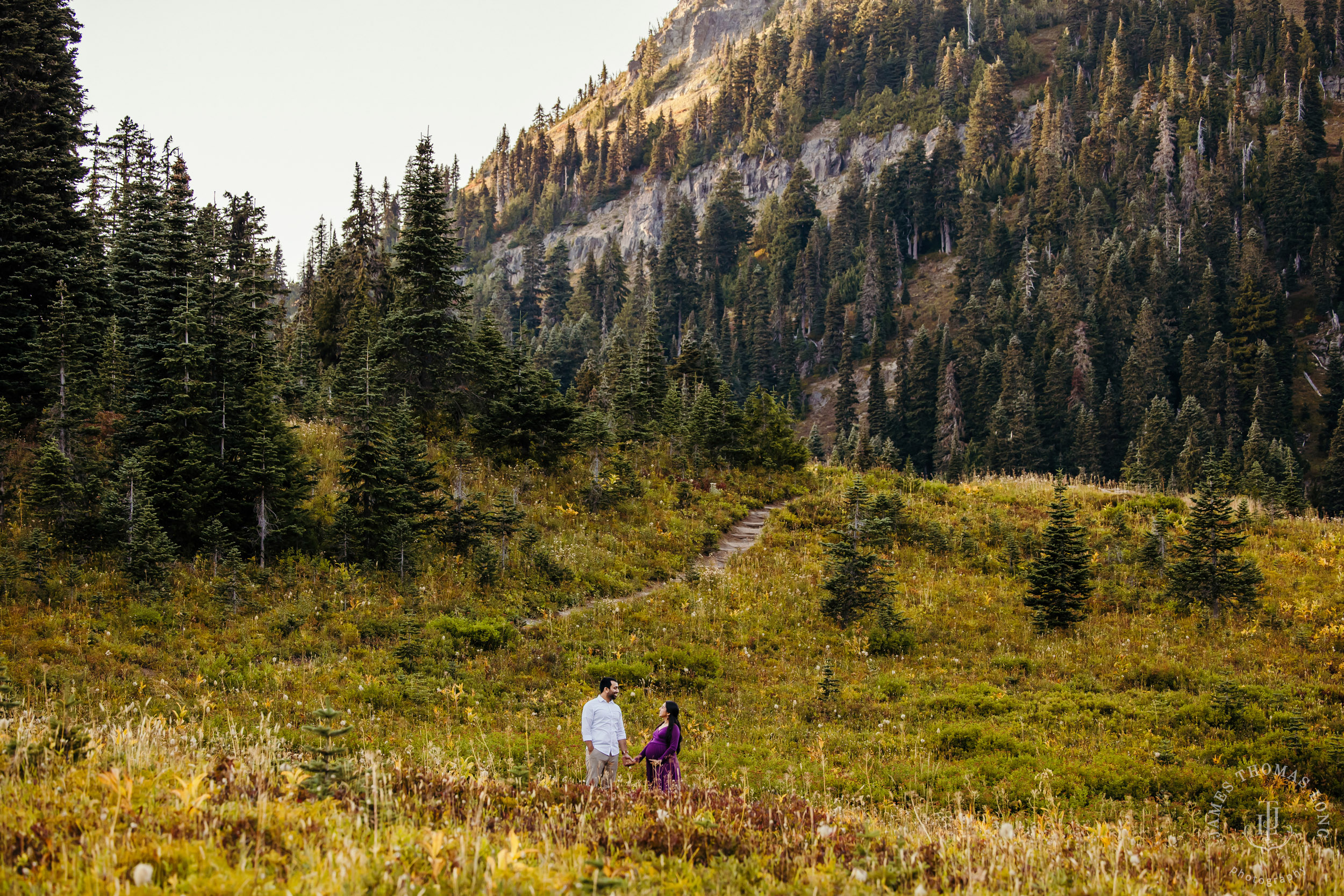 Mount Rainier maternity session by Seattle family photographer James Thomas Long Photography